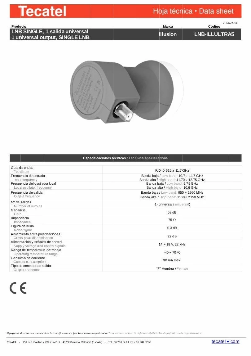 Kit antenna satellitare 60 cm + LNB + Supporto + cavo + connettori