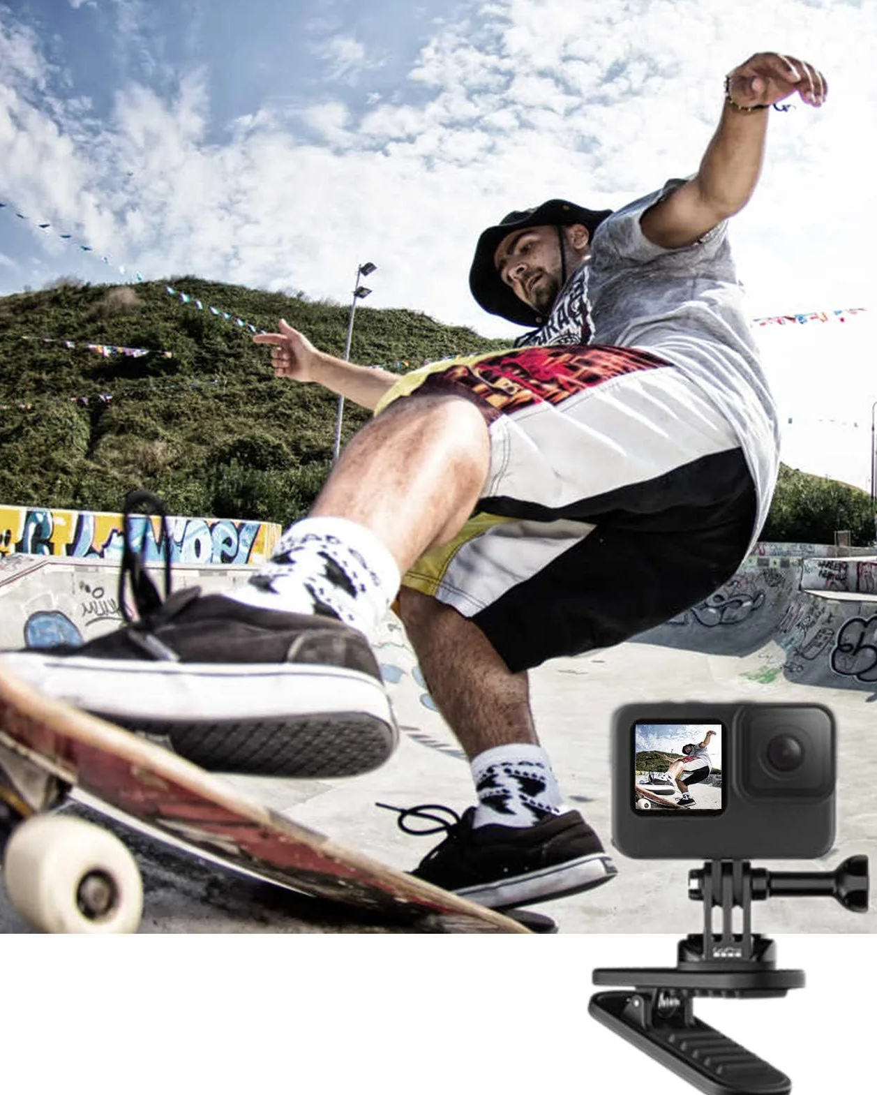 DIKER Kit Accessori per Action Cam 70 in 1, Compatibile con Gopro Hero 13 12 11 10 9 8 DJI AKASO OSMO Insta360 SJCAM Action Cam, per ciclismo, corsa, skateboard, arrampicata