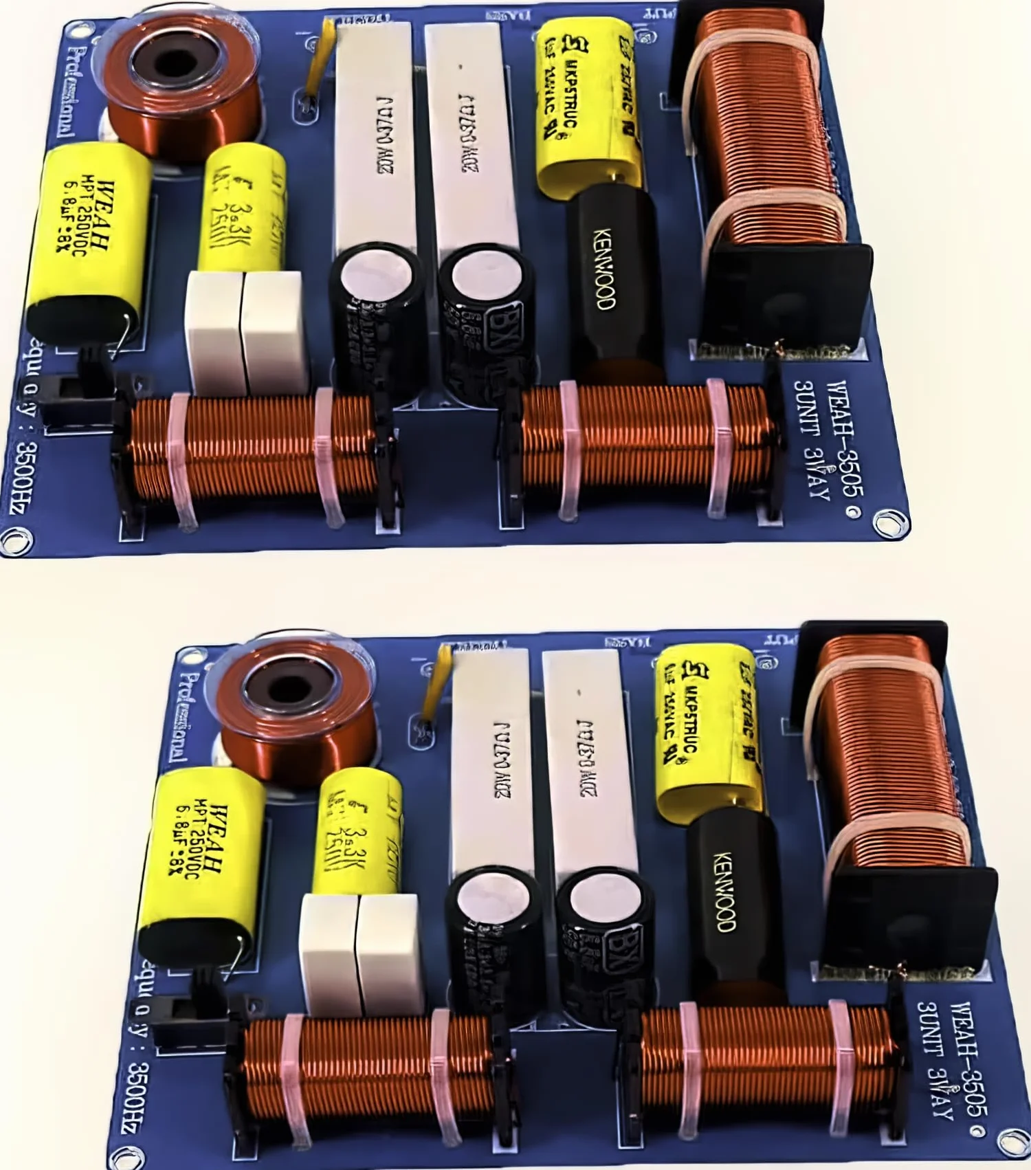 2PCS Altoparlante Divisore di Frequenza Crossover 3 Vie 300W HiFi Audio Altoparlanti Alti Bassi Medi 3 Unità Filtro Crossover per 3-5 Pollici Altoparlanti