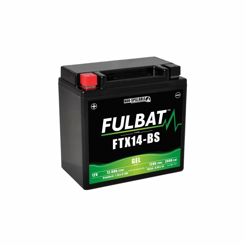 Fulbat YTX14-BS FTX14-BS Bateria Moto Gel 12V 12Ah