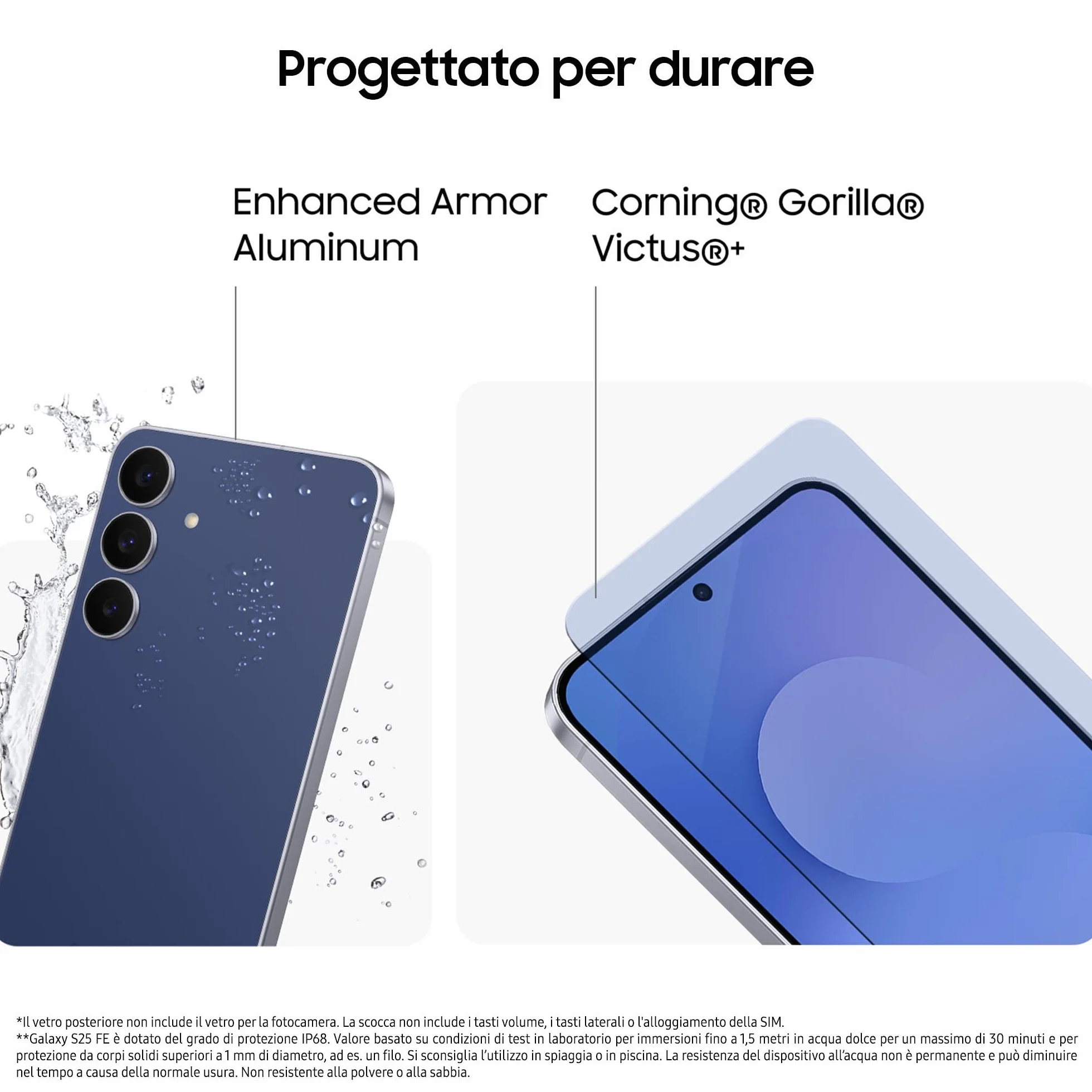 Samsung Galaxy S25 FE Smartphone AI, 3 anni di Garanzia del produttore, Display Dynamic AMOLED 2X 6.7'', Fotocamera 50MP, IP68, 8GB RAM, 256GB, Batteria a lunga durata, Jetblack [Versione Italiana]