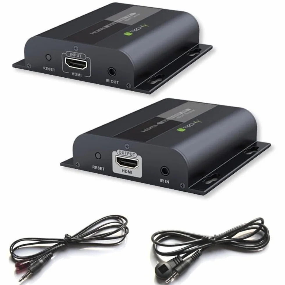 Techly Extender HDMI IR na Kablu Cat.6 120m Czarny