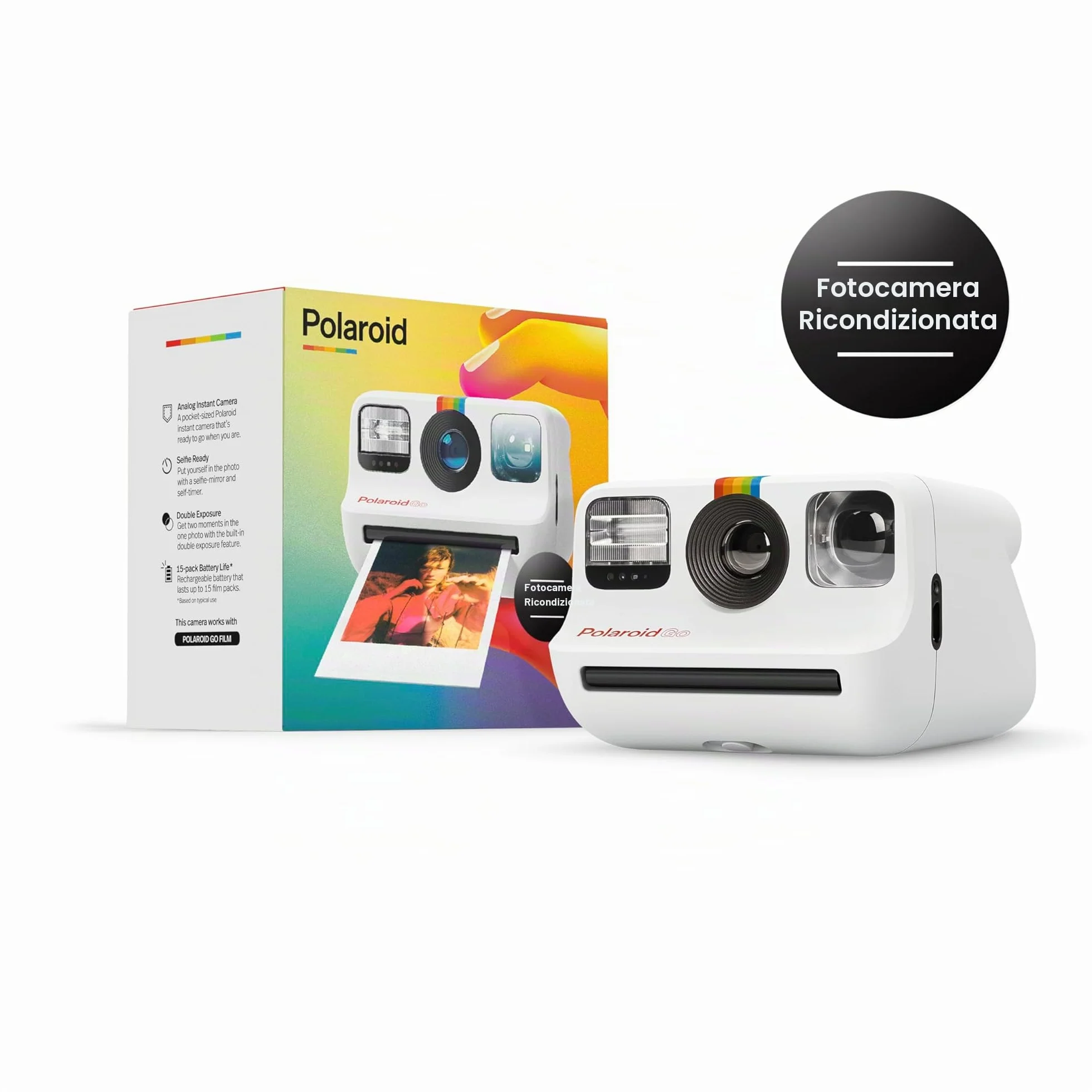 Polaroid Go Aparat Natychmiastowy Biały Odnowiony