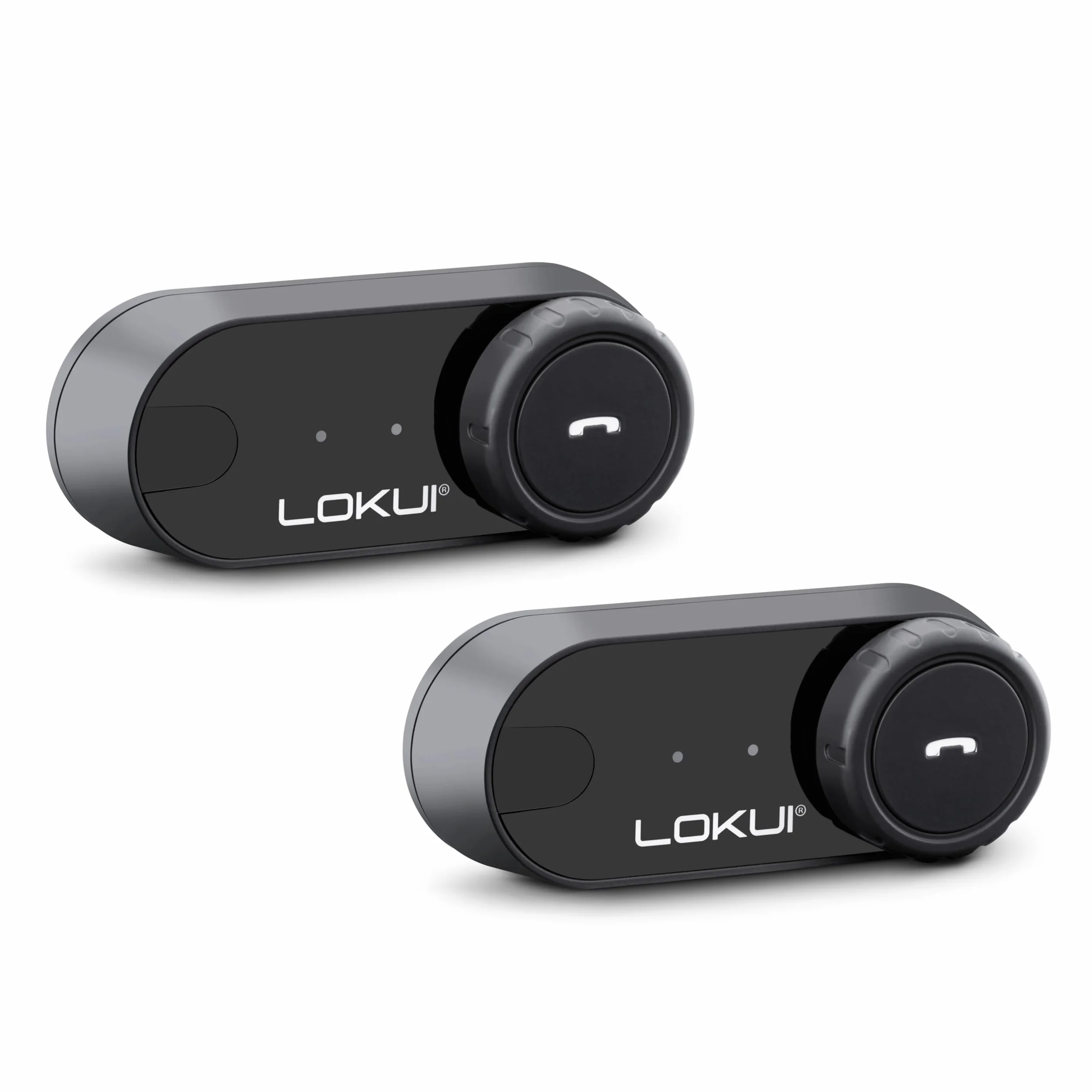 Midland - Interfono Moto Bluetooth Coppia Lokui K30, Auricolari Casco Moto Universali e Impermeabili, Portata 800m per 2 Persone, Batteria 10H, Cancellazione Rumore DSP, Altoparlanti Hi-Fi e Microfoni