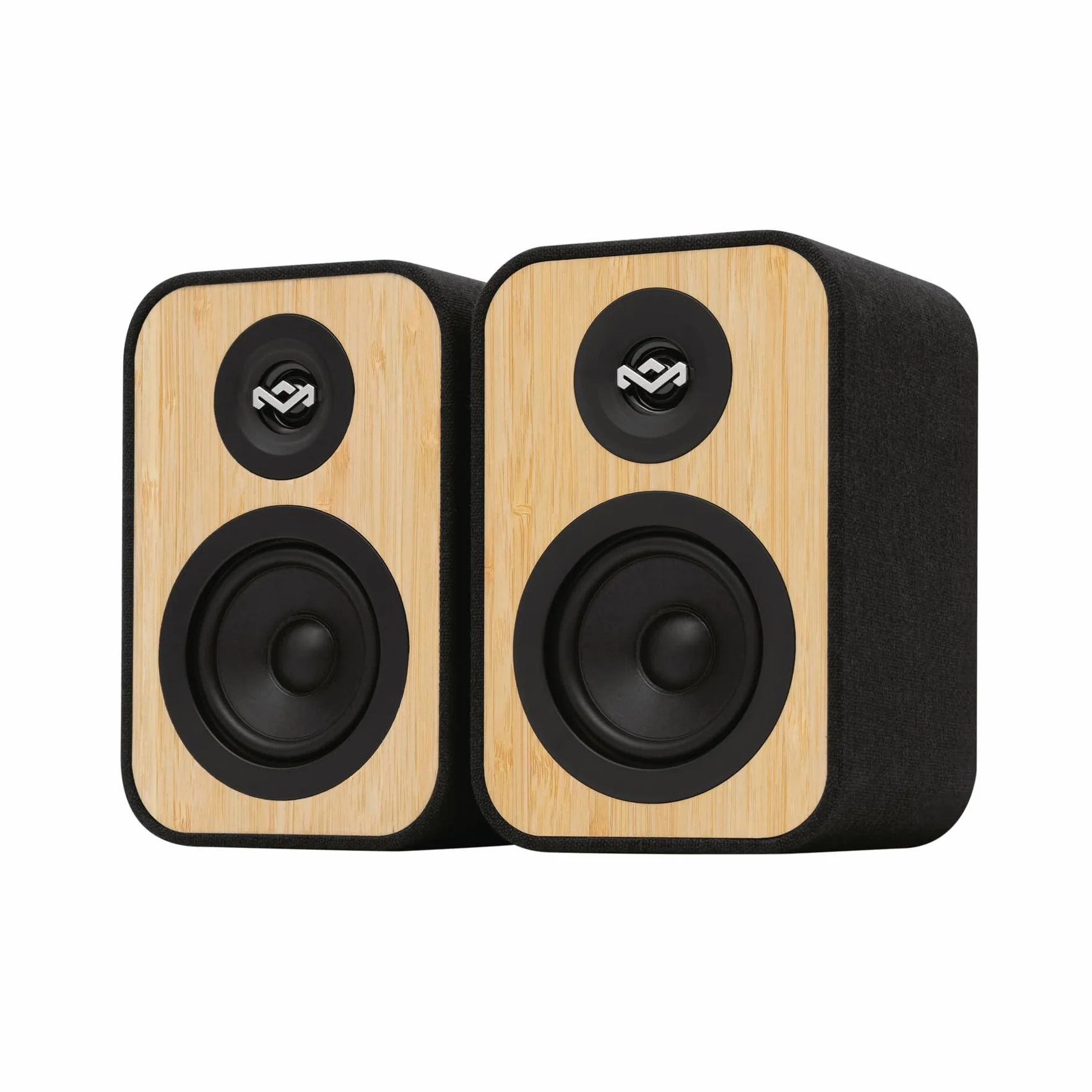 Marley Casse da Libreria House of Uplift - Casse Bluetooth con Ingresso AUX & Cavo RCA, Compatibili con Smartphone, Giradischi - Altoparlanti Attivi HiFi, Design Sostenibile