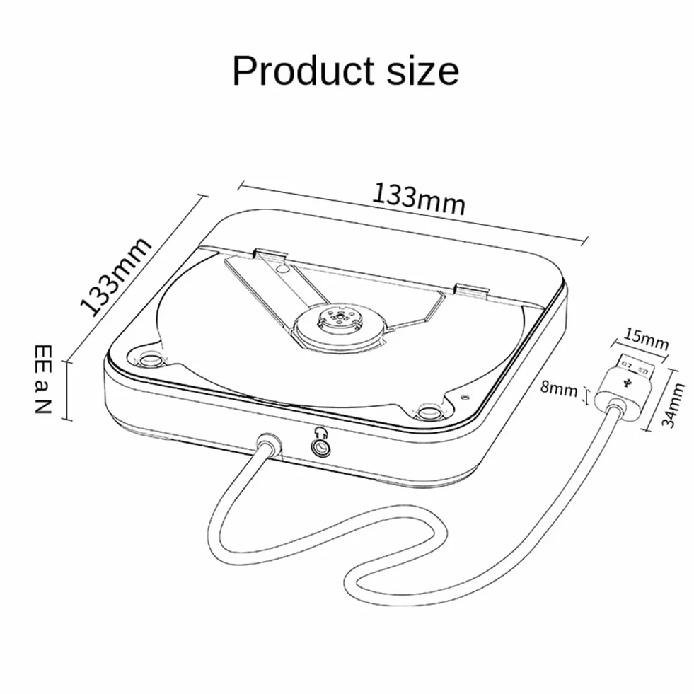 Lettore CD Esterno Universale per Auto, Lettore CD Portatile con AUX, Inserito nella Porta USB 'Auto, connessione Perdita