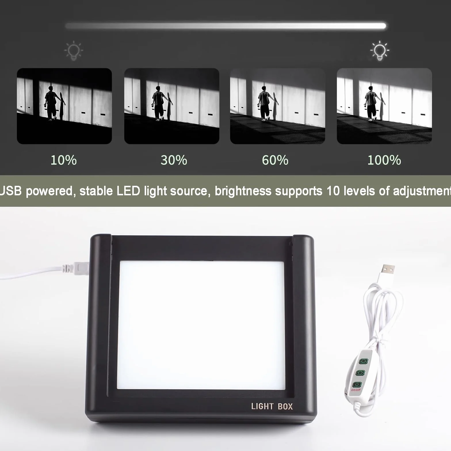 Scanner per Pellicole Mobile, Diapositive E Copia di Negativi, Visualizzazione con Illuminazione a LED - Dimmerabile, con Supporto per Pellicole da 135, 120, 4x5