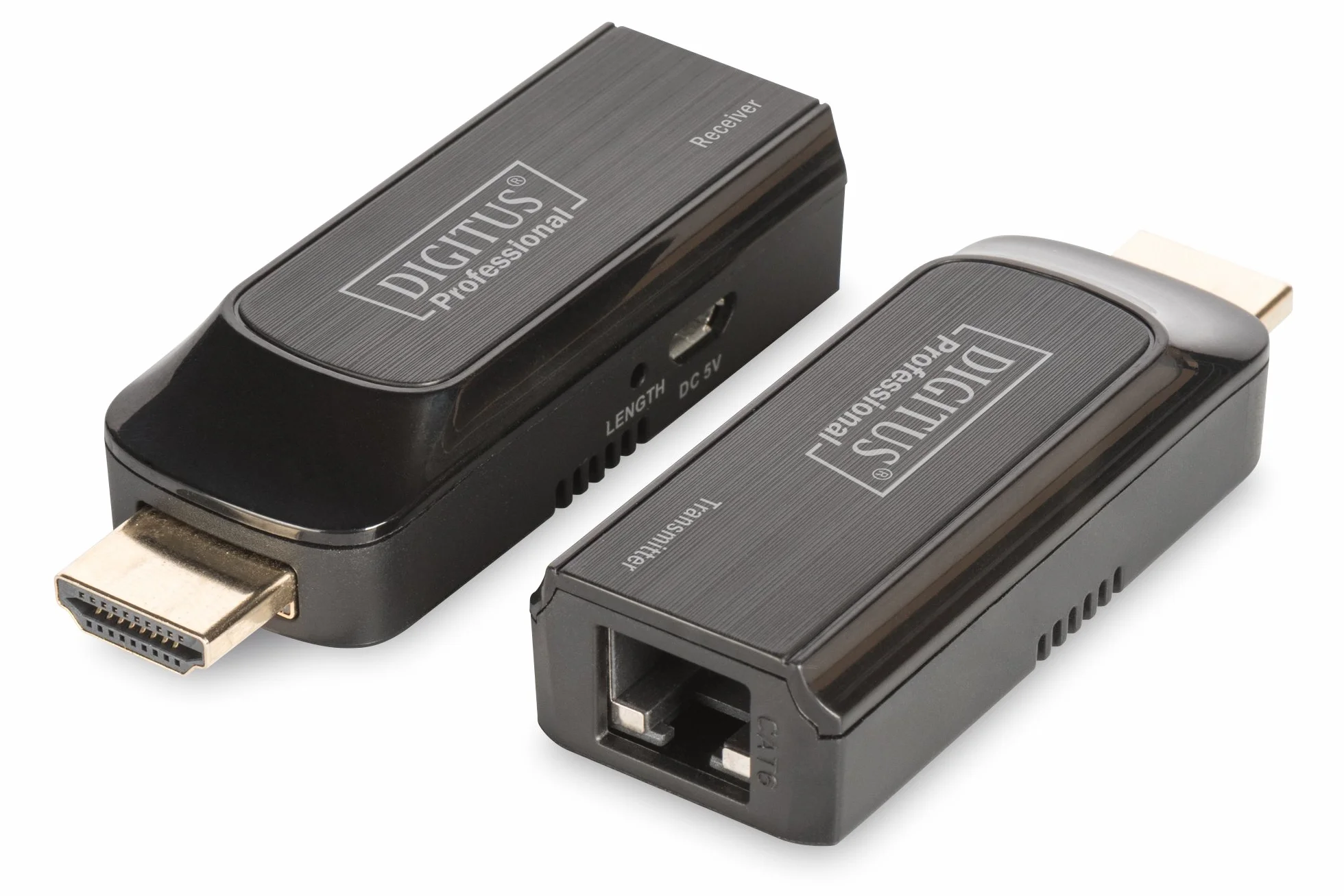 DIGITUS DS-55203 Estensore HDMI Full HD 1080p 60 Hz 50 m cavo LAN Set Trasmettitore e ricevitore HDCP 1.2a Audio LPCM