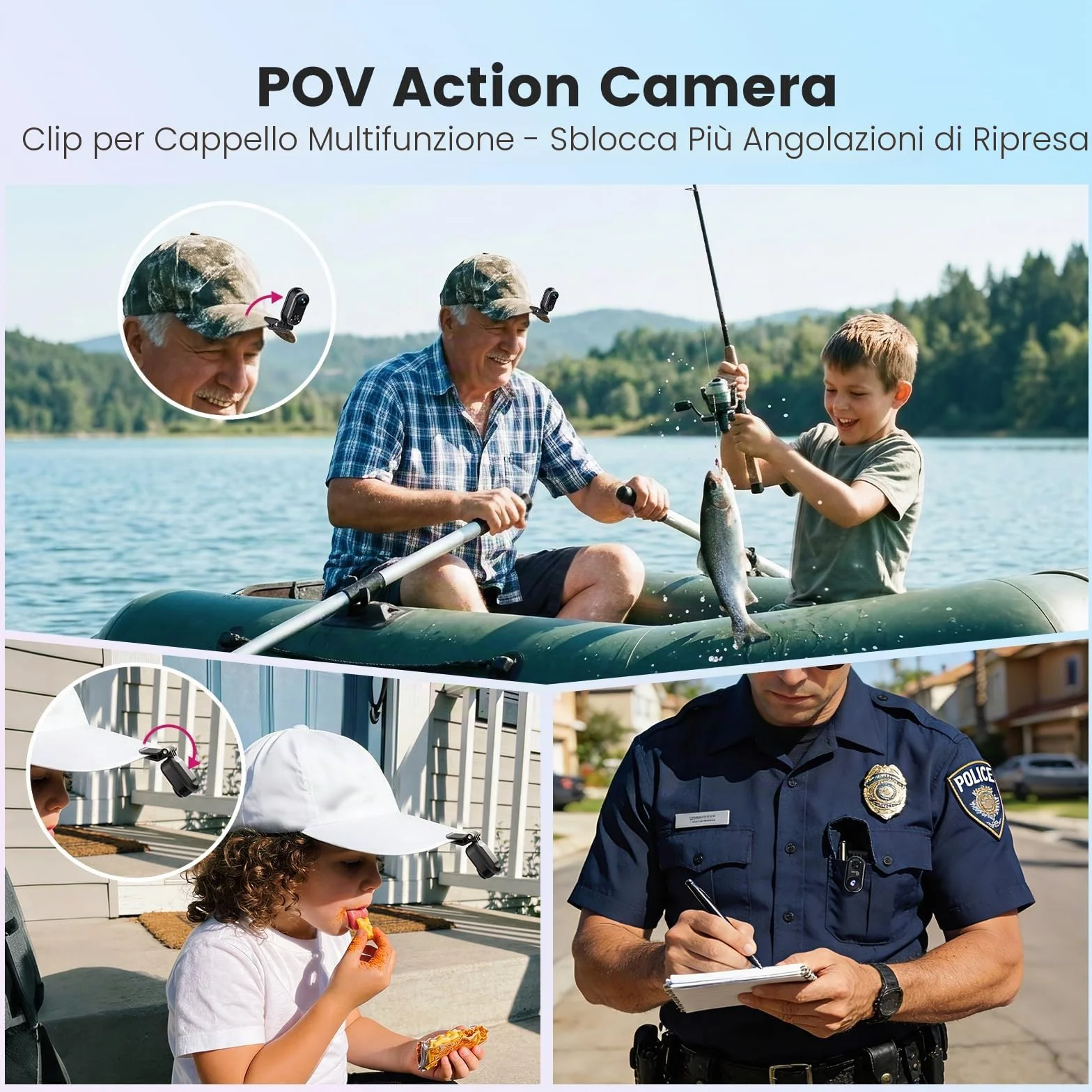 Mini Action Cam 4K,20 MP Portatile Body Camera,6 Assi Stabilizzata POV Camera,Macchina Fotocamera Subacquea 40M,WiFi Mini Videocamera Magnetica (64 GB e Accessori di Montaggio)