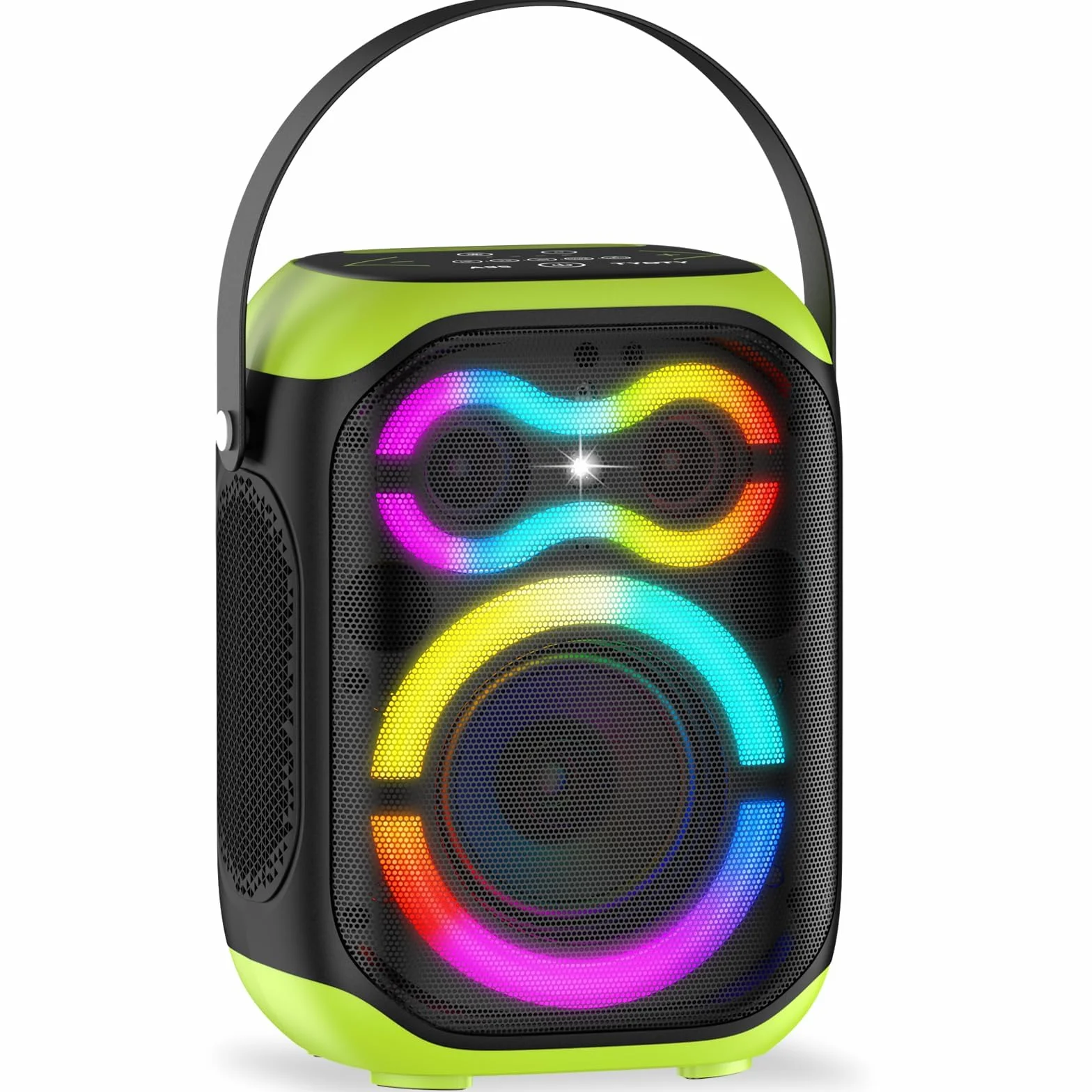 Altoparlanti portatili Bluetooth 80W grande potente wireless all'aperto forte stereo basso profondo Boombox TWS Home Party altoparlante con luci a LED del subwoofer
