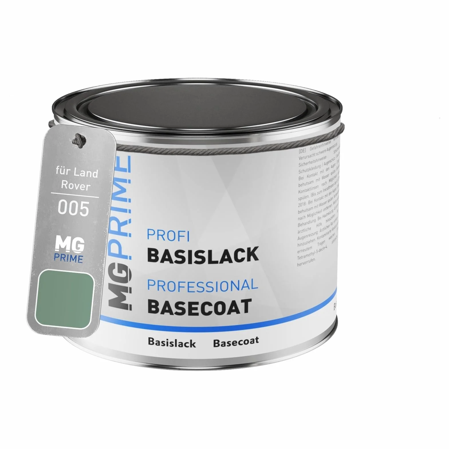 MG PRIME Vernice per auto Barattolo pronto all’uso per Land Rover 005 / LRC005-HCD Light Green Vernice di base 0,5 litri 500ml