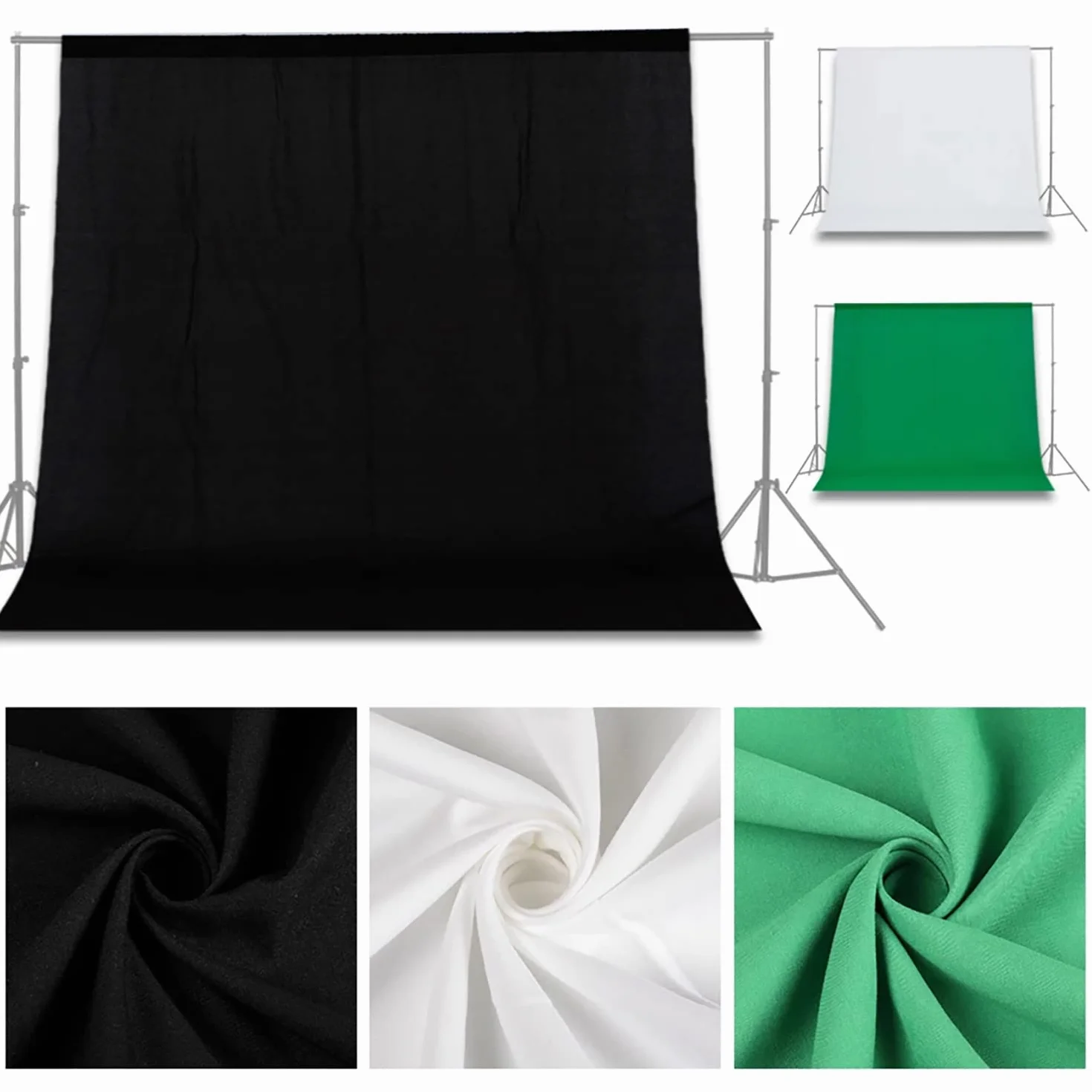Andoer Kit Studio Fotografico, Sistema Supporto Sfondo 1,6m x 3m con Softbox, Lampadine 45W, Ombrello, Portalampada E27, Stativi 2M, Trasporto per Fotografia, Foto e Video