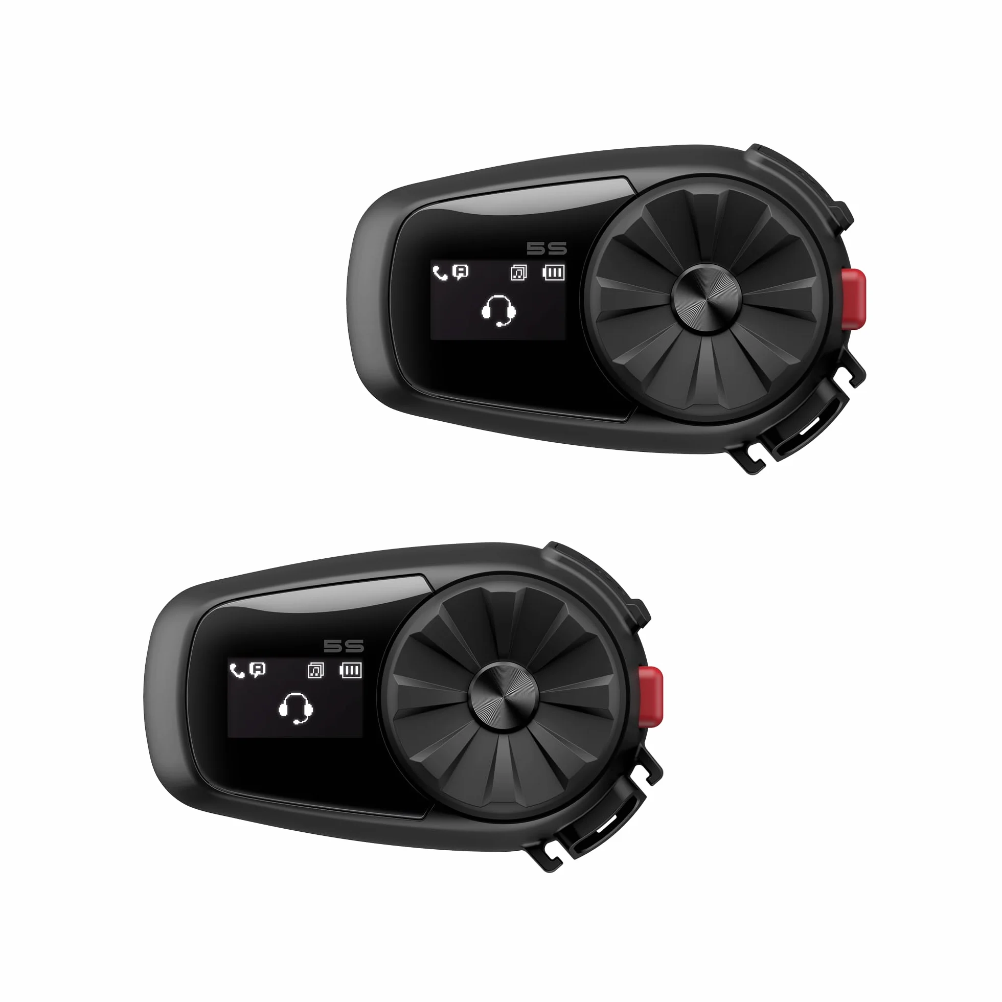 Sena 5S Sistema di comunicazione Bluetooth per moto, Confezione doppia(2022), nero