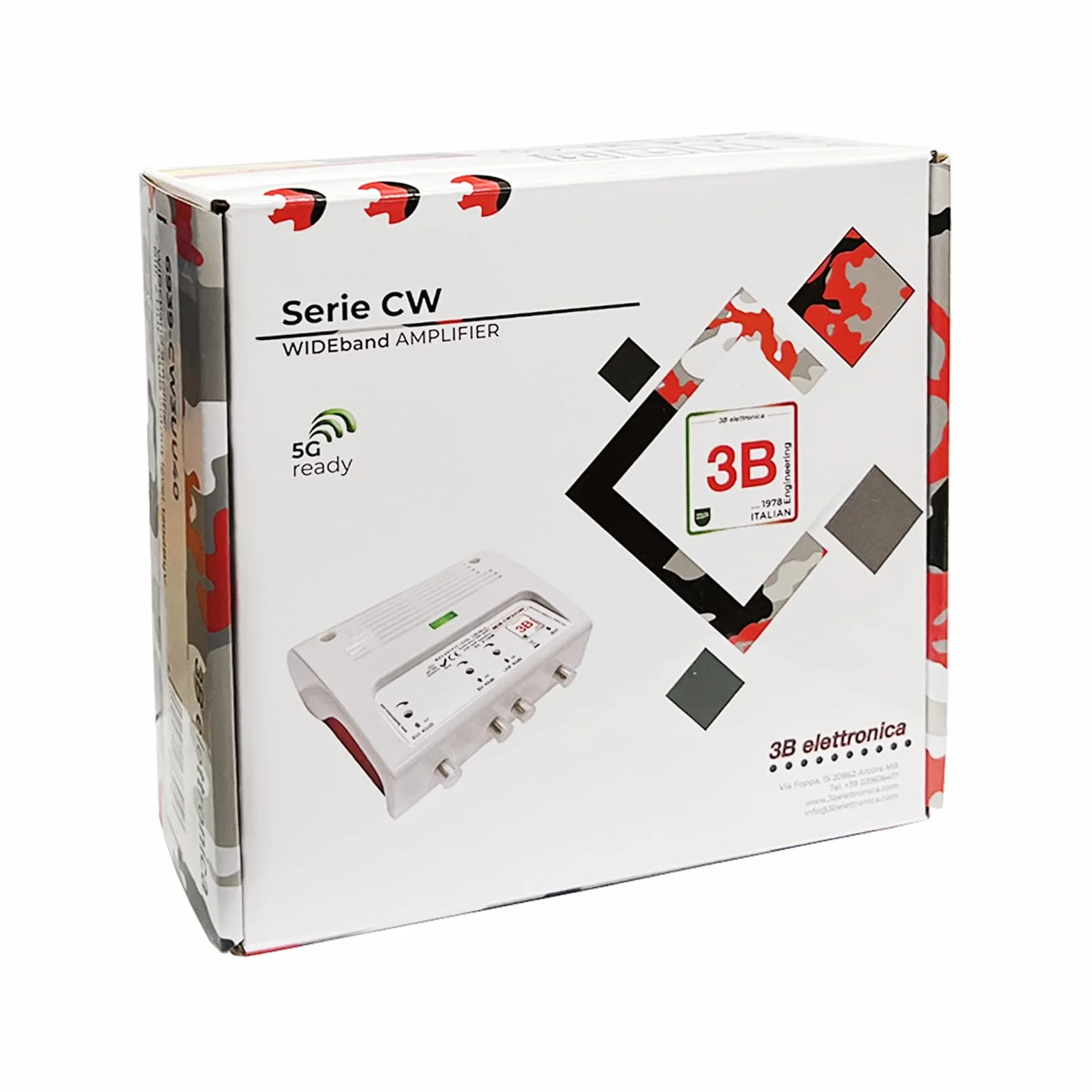 CENTRALINA LARGA BANDA 120 DBUV REGOLABILE 40DB AUTO-ALIMENTATA