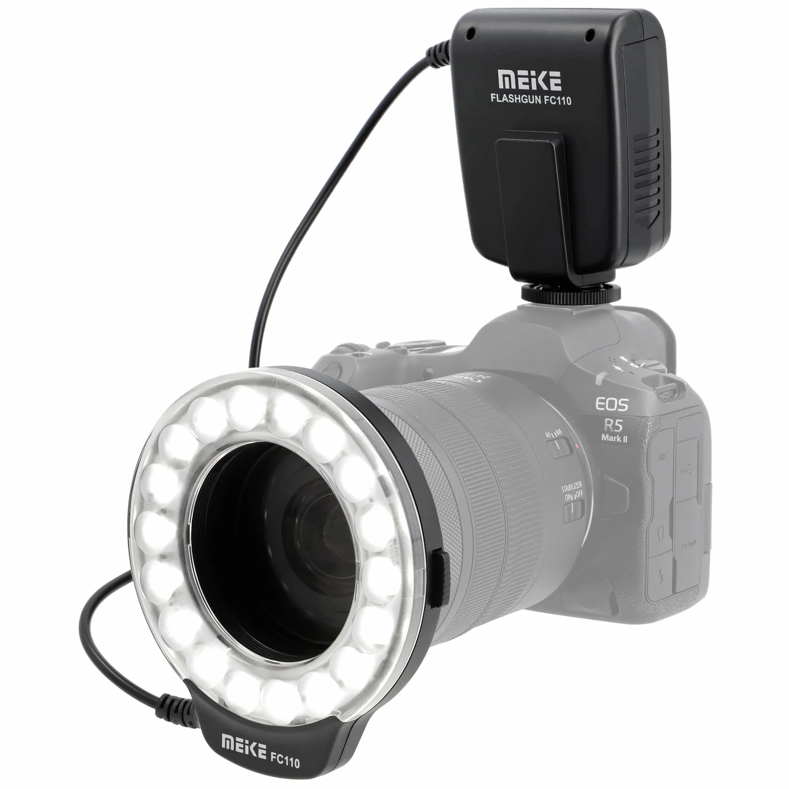 Ayex - Flash anulare Meike FC-110 per fotografia macro, per fotocamere Nikon SLR