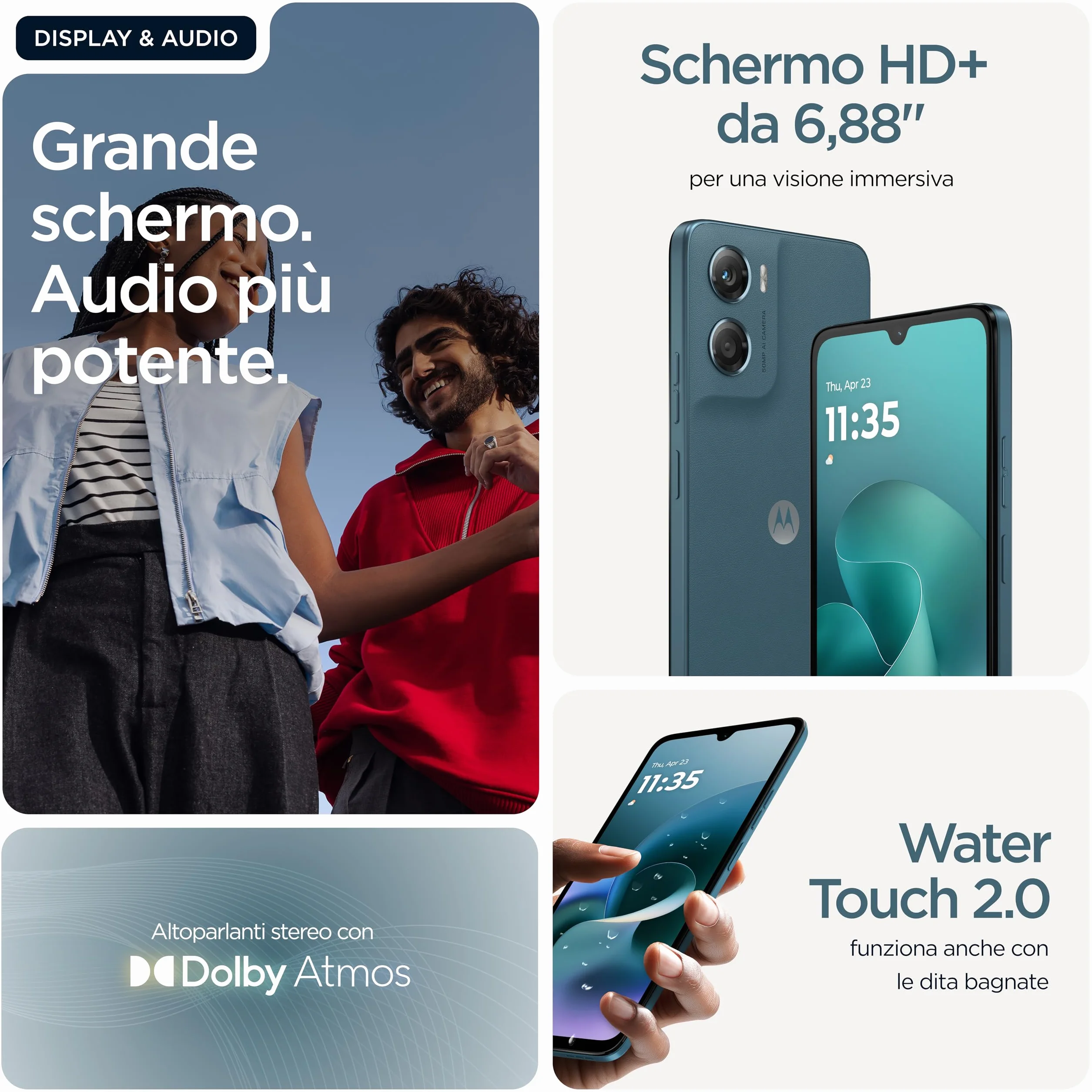 Motorola moto g06 (4/256GB, Fotocamera 50MP+flicker cam, selfie 8MP, Display HD+ 6.88", MediaTek Helio G81 Extreme, 5200mAh, Android 15), Tapestry