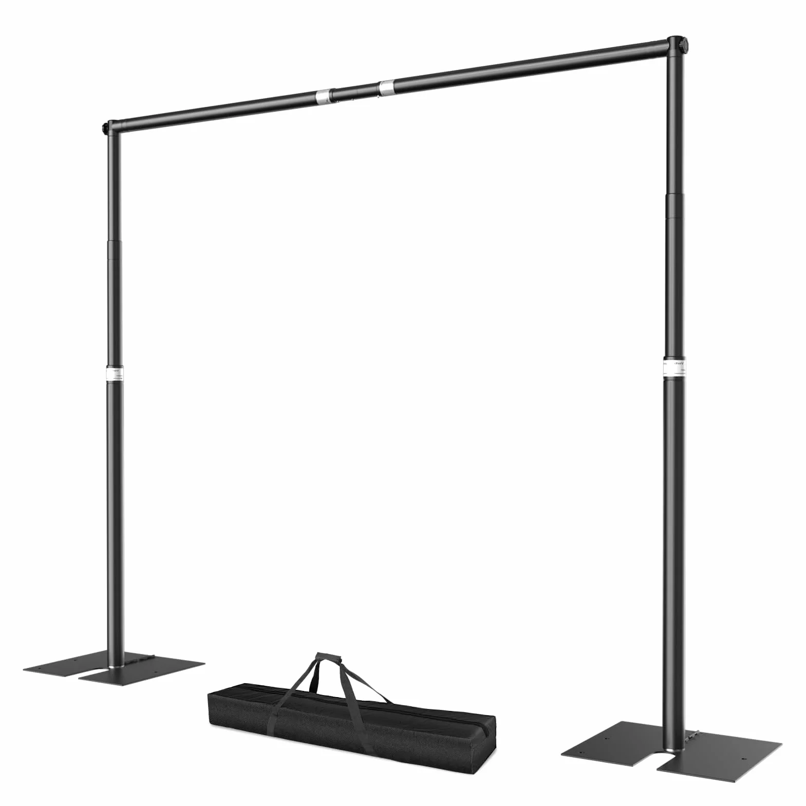 EMART Kit di Supporto per Sfondo 3 x 3 m, Cornice Resistente con Base in Acciaio Metallico per Feste, Studio Fotografico e Video per Matrimoni