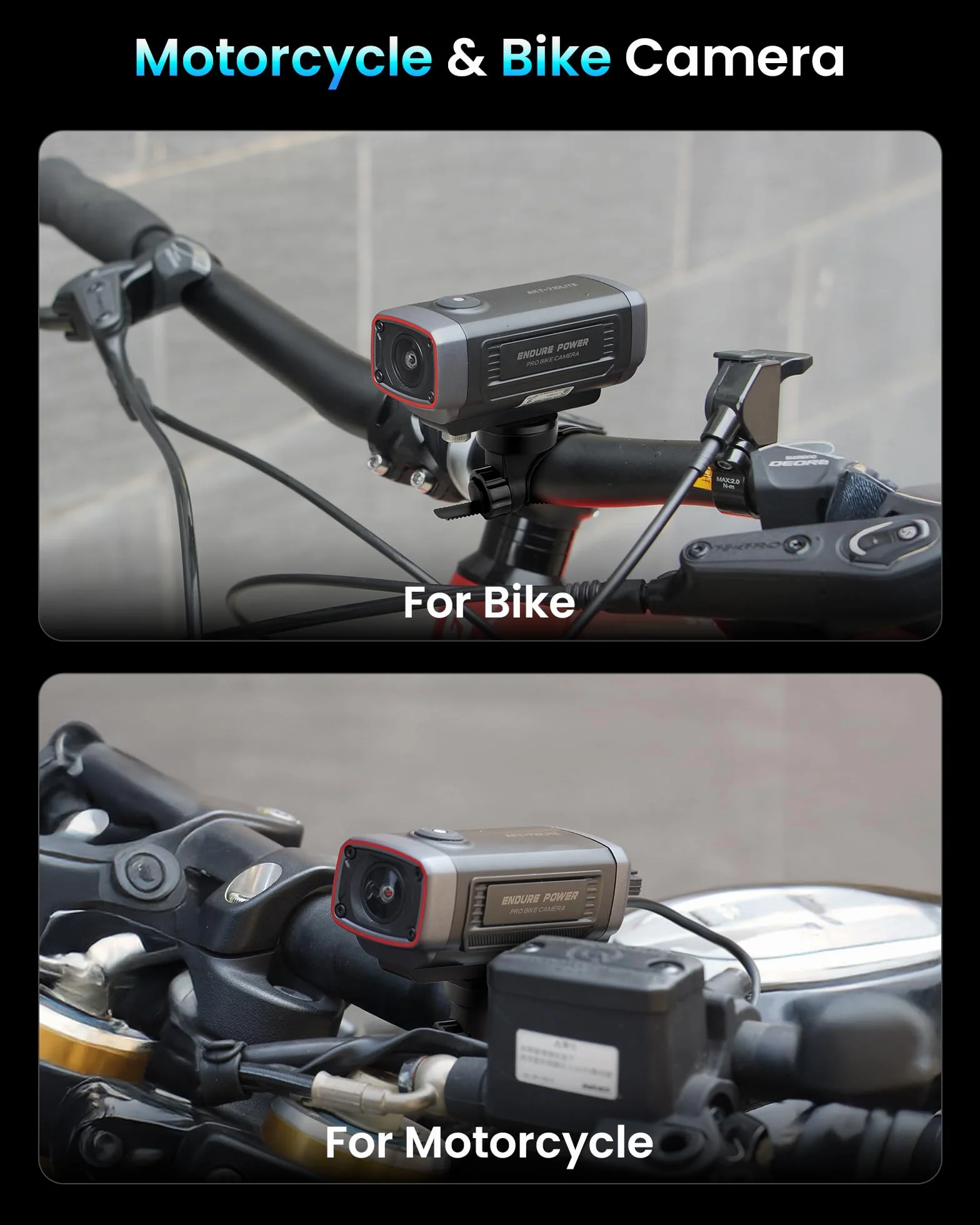 AKEEYO AKY-710Lite Telecamera per Moto/Bicicletta Telecamera WiFi 2K30FPS con Ultra HD, Impermeabile IP66 con Registrazione in Loop e di Emergenza, Monitoraggio Parcheggio, Batteria Estesa da 7,5 Ore