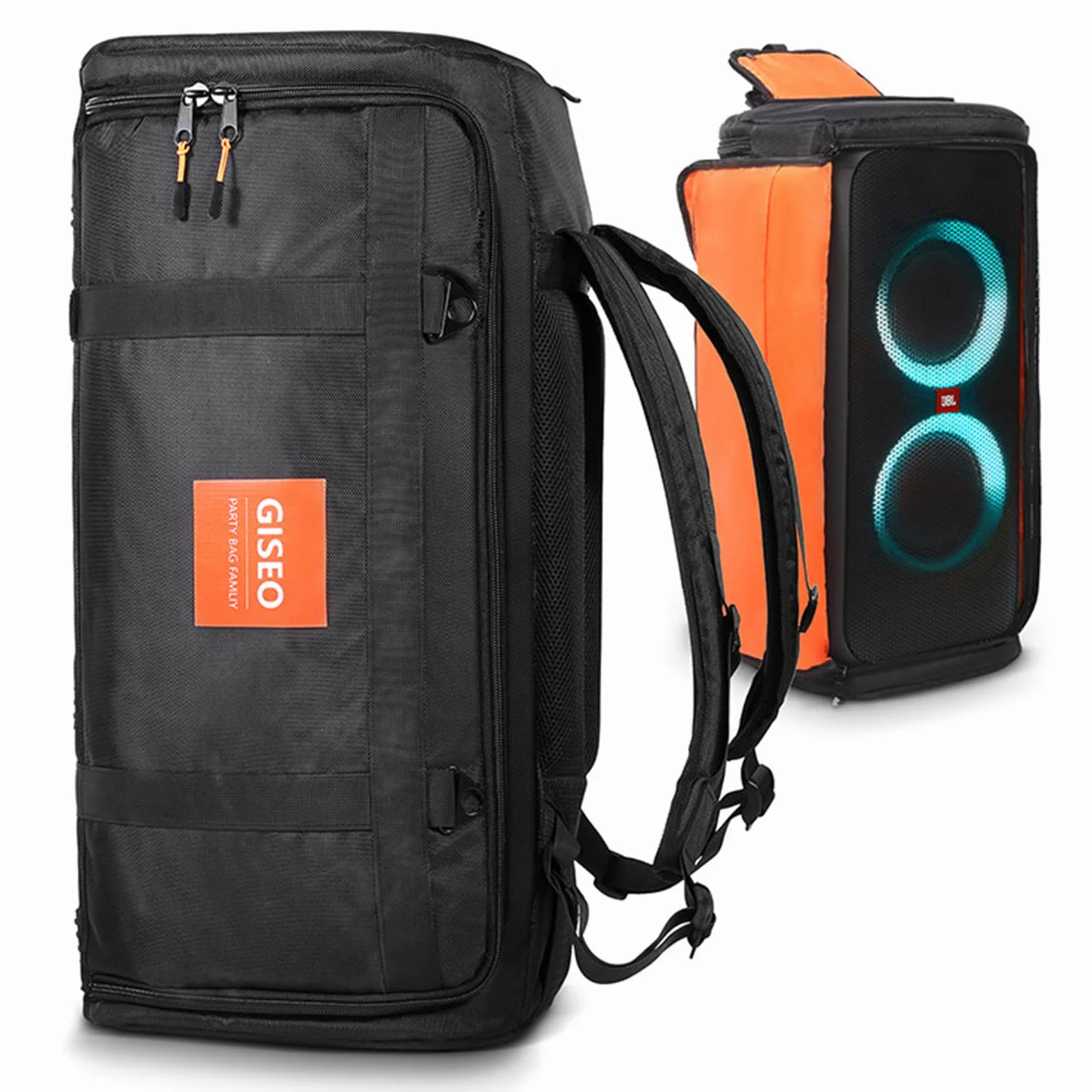 Custodia da viaggio portatile zaino da viaggio per JBL PARTYBOX 310 Bluetooth Speaker Copertura protettiva Custodia per il trasporto Shell Skin Sleeve Tote Bag, Nero , Compatto