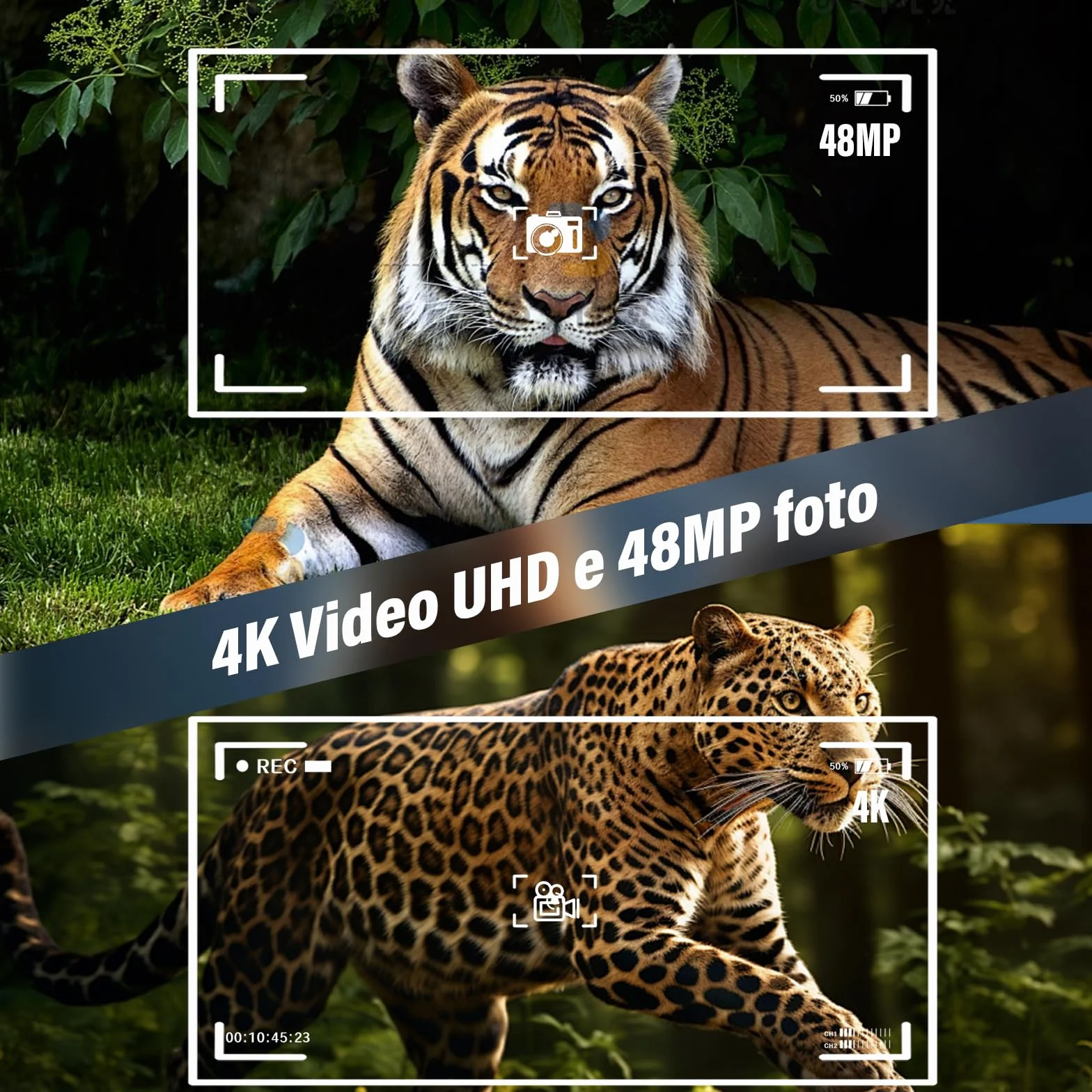 Visore Notturno, Display HD Da 4" Binocolo Visione Notturna 4K, Zoom Digitale 10X Visione Notturna 800M, 5000mAh Binocolo Visore Notturno a Infrarossi Da 5 W Per Il Campeggio, Caccia