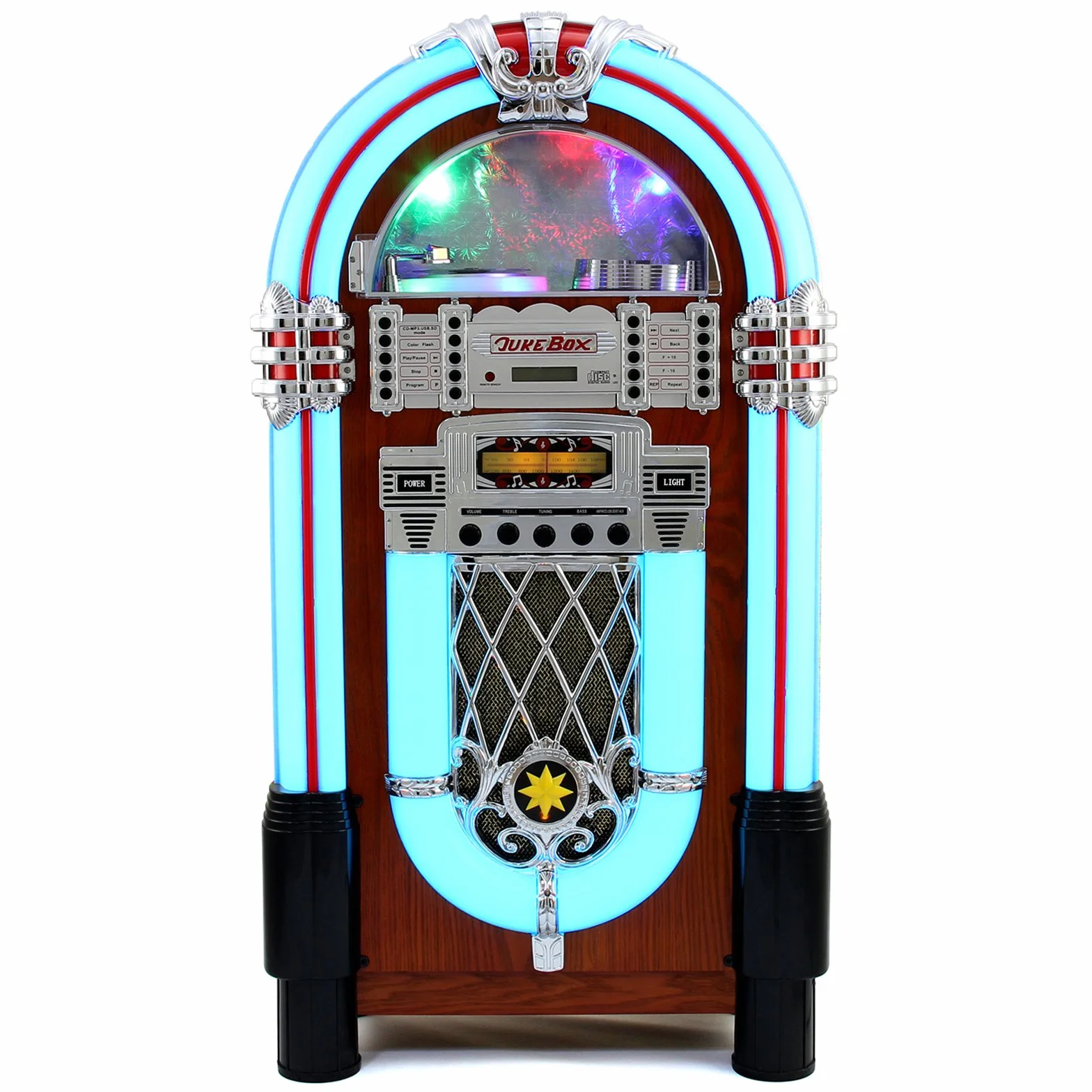 MonsterShop - Jukebox Anni 50: CD, USB, Memory Cards SD/MMC, Radio, Bluetooth e Aux