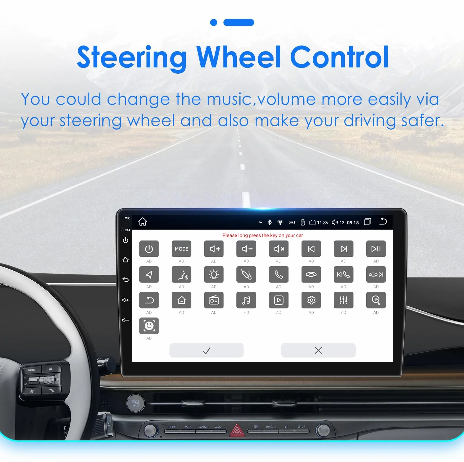 Autoradio Android 13 per Lancia Ypsilon 2006-2011 con Wireless Carplay Android Auto 8-Core 4G+32G Schermo QLED WiFi Navigazione Bluetooth 5.0