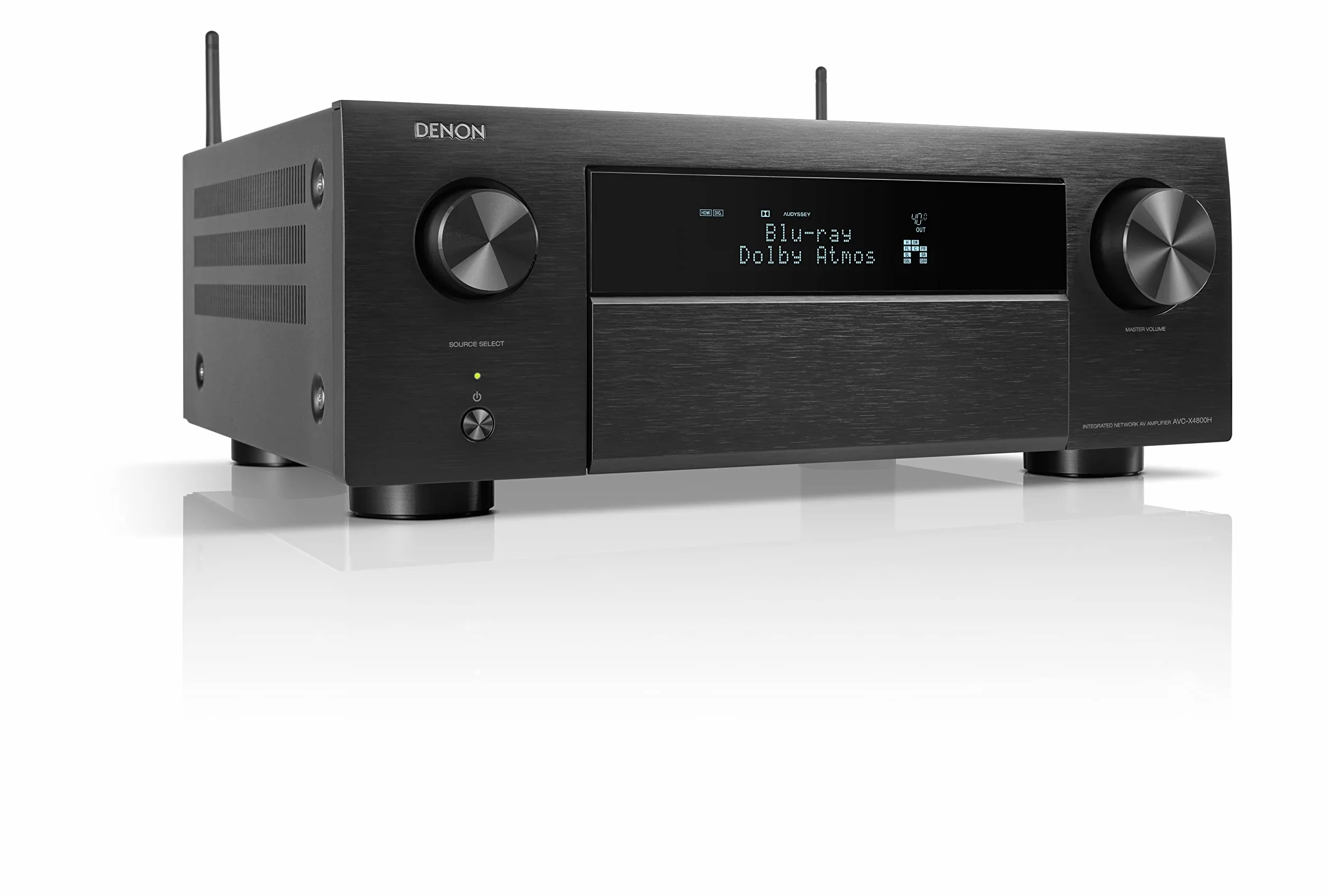 Denon AVC-X4800H Ricevitore AV 9.4 Canali, Amplificatore con Auro-3D, Dolby Atmos, DTS:X,6 "8K Ingressi e 3 uscite, Bluetooth, Airplay 2, Multiroom, Compatibile Alexa, Nero
