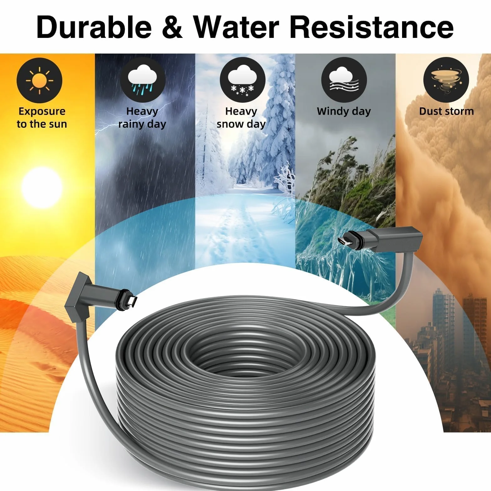 Cavo Starlink 23M/75FT per cavo di sostituzione Starlink Satellite V2 rettangolare, supporti impermeabili IP68, adotta la trasmissione dati in rame puro