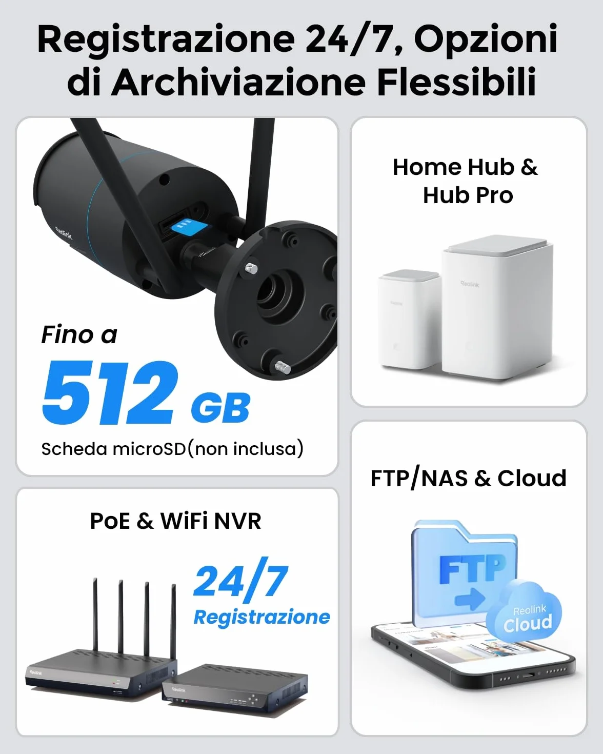 Reolink RLC-510WA - Telecamera di sicurezza per esterni, 5 MP, 2,4/5 GHz, WiFi CCTV, telecamera IP cablata 2K+, impermeabile IP67, visione notturna IR (Ricondizionato)
