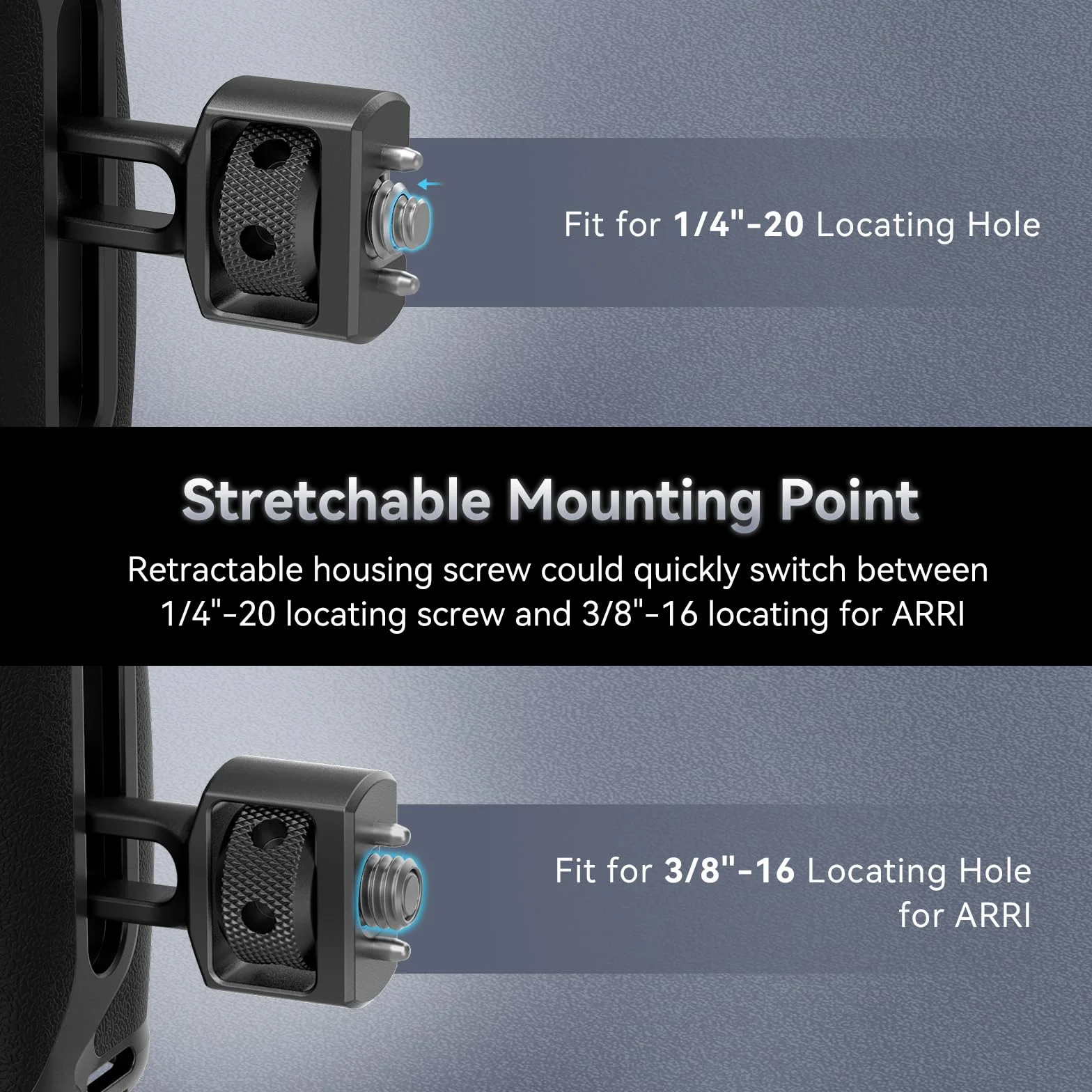 SMALLRIG Side Handle with Two-in-One Locating Screw (Sia 1/4'' che 3/8''), Punto di Montaggio Estensibile, Impugnatura Ergonomica per Sony Alpha 7 V - 4346