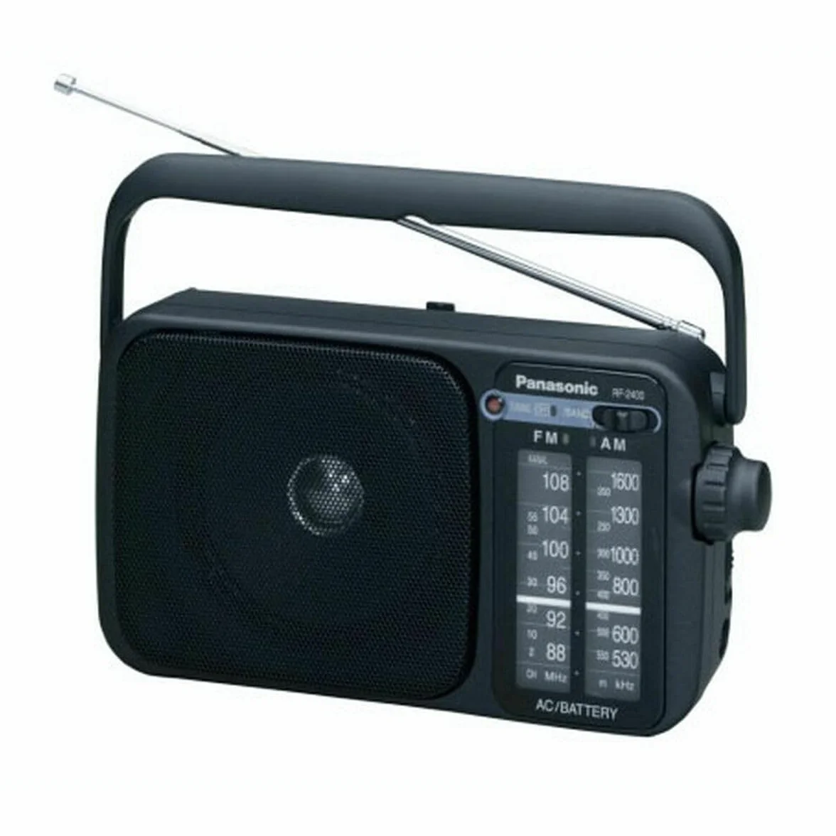 Panasonic K 2400deg RF Radio portatile con manico, alimentazione elettrica o a batterie nero
