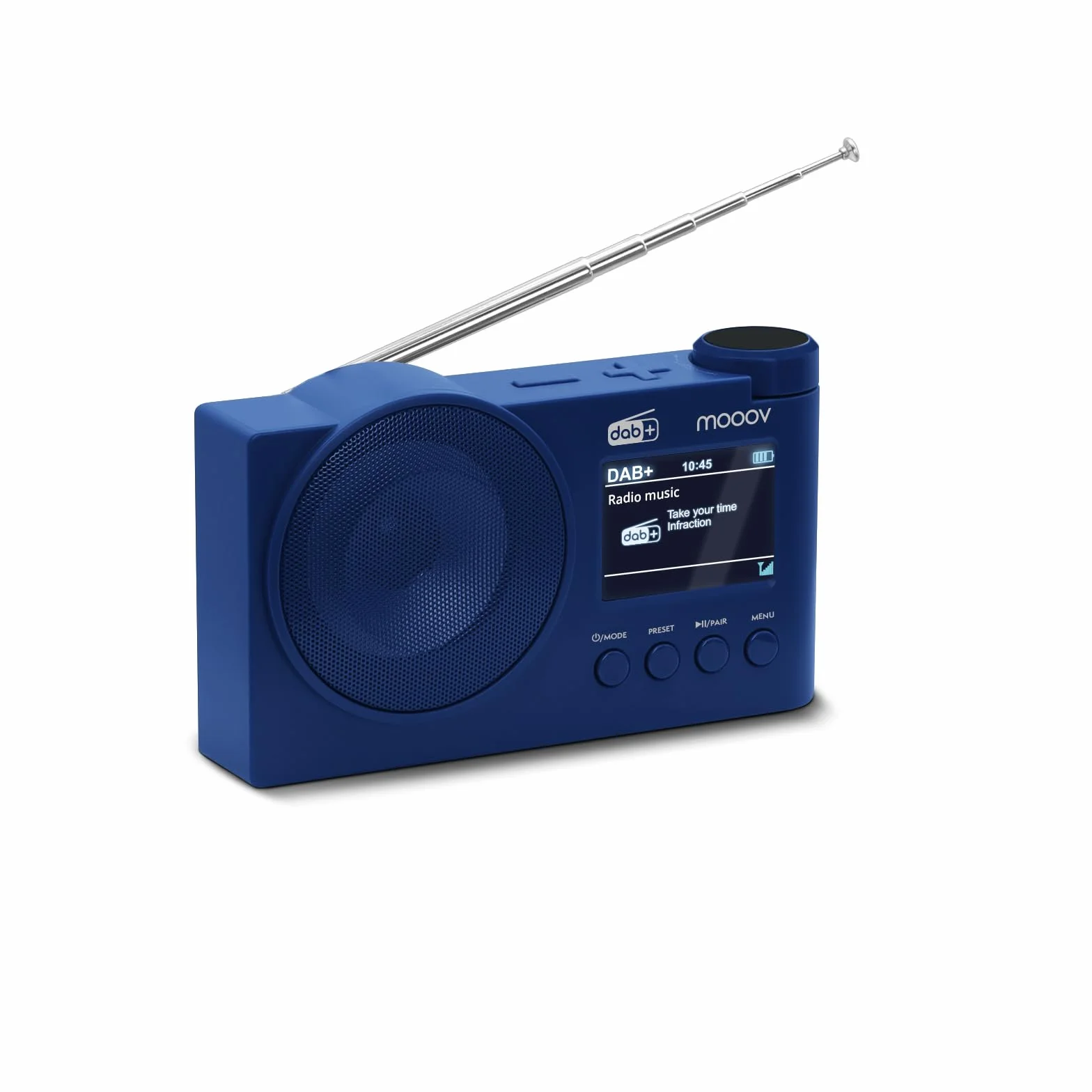 Radio Dab+ e FM con Bluetooth 5.0 Sveglia Doppia Allarme Display Colori USB MP3 Batteria Ricaricabile 15h Blu