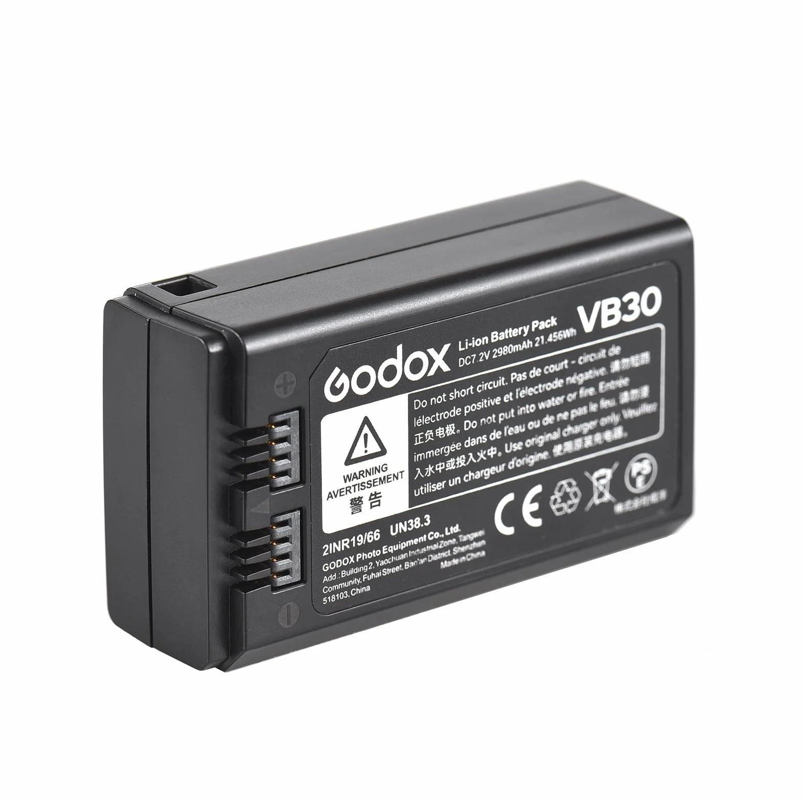 Godox VB30 Batteria ricaricabile agli ioni di litio da 7,2 V 2980 mAh per accessorio Speedlite Flash Godox V1 Pro Series