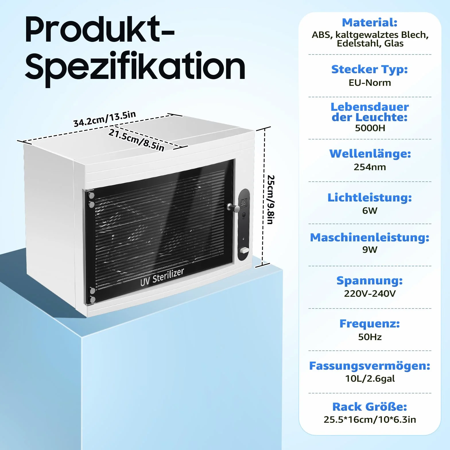 Armadio disinfettante professionale con ozono UV – Sterilizzatore 3 in 1 con display LCD e 3 funzioni timer – Per telefoni cellulari, maschere, gioielli uccidere germi grazie ai LED UV e all'ozon ad