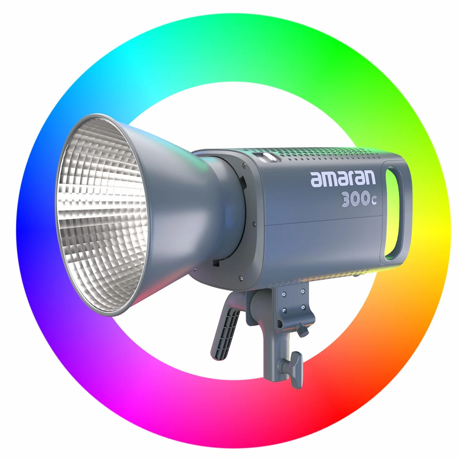 Amaran 300c (RGB, 300Watt) - Luce a LED Continua a Sorgente Puntiforme, Monoluce video, Colori Completi per Fotografi, Studio - Bluetooth 5.0 Mesh, Montaggio Standard Bowens, Regolazione Verde-Magenta