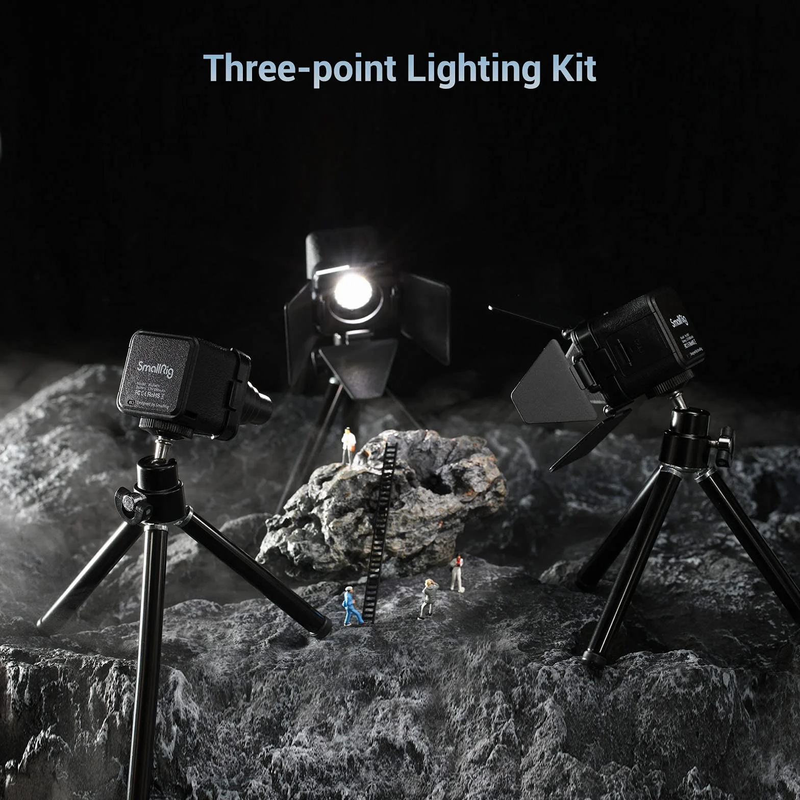 SMALLRIG RM01 Kit Luce Video LED (3 pz), Kit Luce Fotocamera Portatile Mini Cubo con 8 Filtri Colore, Luce Dimmerabile Fill Fotografia 5600K CRI95 per Smartphone, Action e Fotocamera DSLR - 3469
