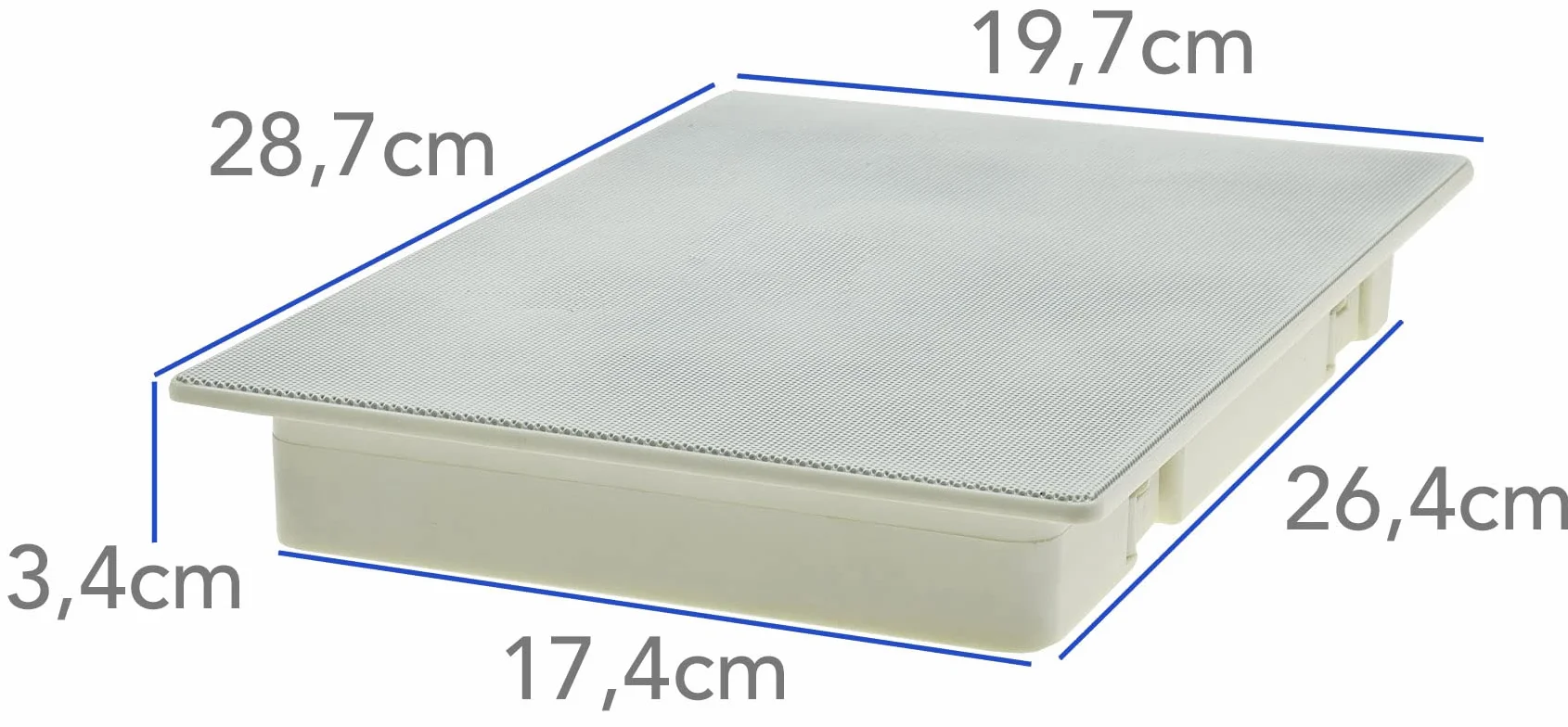 ChiliTec Altoparlante da Incasso 2 Vie 120 Watt 34 mm Bianco