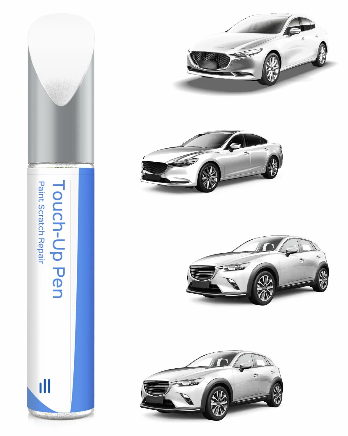 Matita per vernice Mazda A4D Arctic White – Corrispondenza esatta per chip e graffi