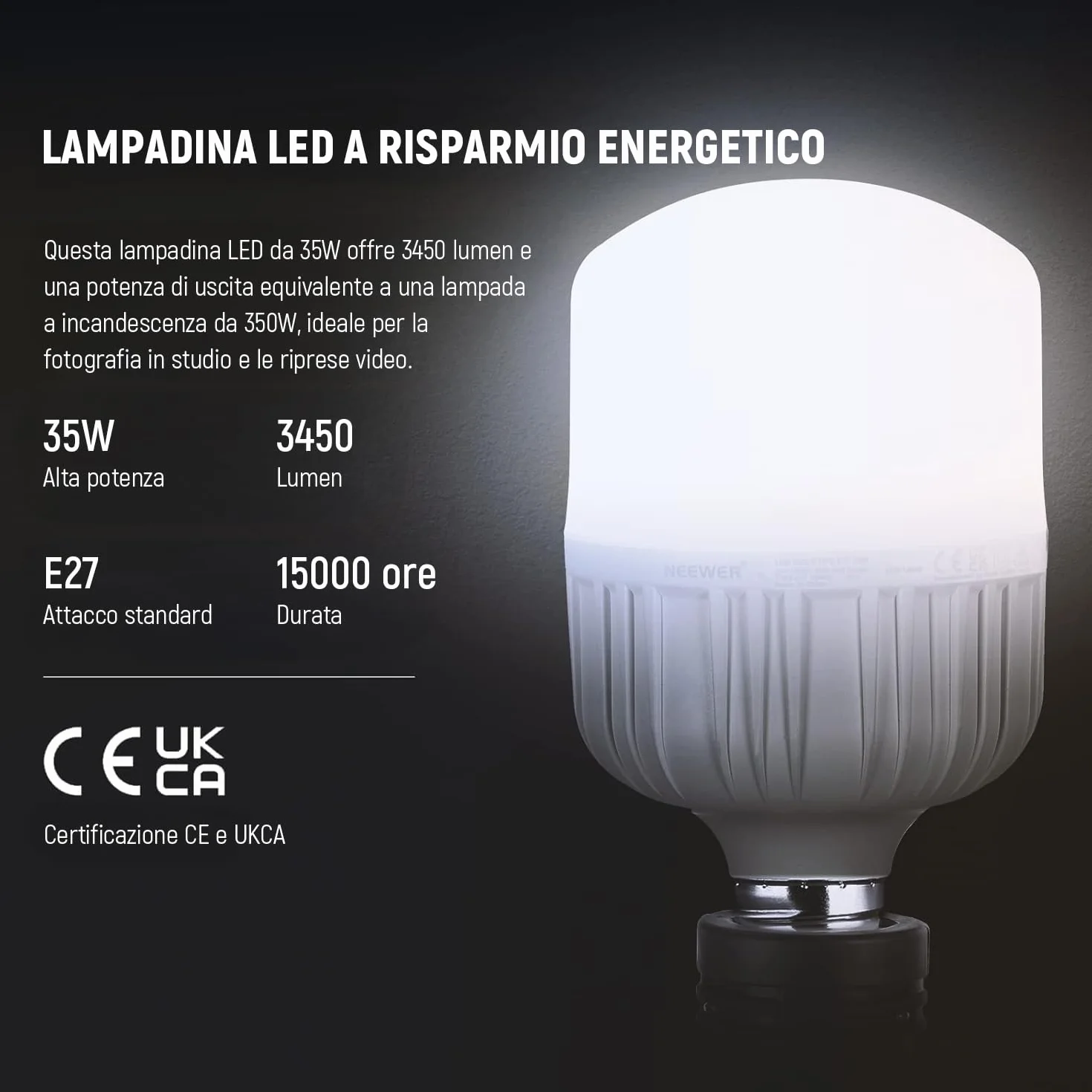 NEEWER 700W Equivalente Softbox Kit Illuminazione, Confezione da 2 5700K Lampadine a LED, 24" x24" Softbox con Presa E27, Kit Illuminazione Continua per Fotografia Attrezzatura da Studio Fotografico