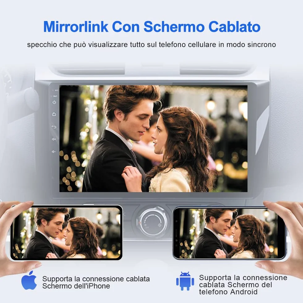 Carlinkit Nuovo adattatore auto CarPlay/Wireless Android senza fili per radio Android aftermarket versione 4.4+, necessità di installare APK su auto, supporto specchio cablato/IOS 16