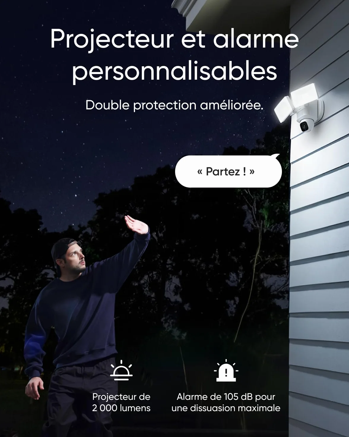 eufy Security Floodlight Cam E30, telecamera wi-fi esterno, Rotazione Panoramica e Inclinazione a 360°,Rilevamento e Tracciamento con AI, Video 2K, 2000 Lumen, Registrazione 24/7 (Ricondizionato)