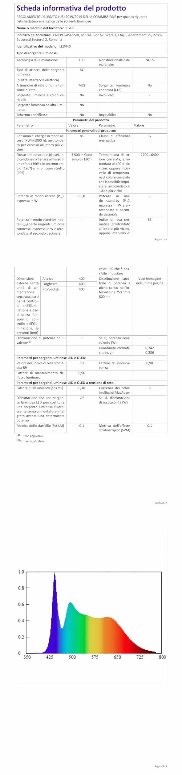 FGen Softbox Set,1x40x40cm Softbox lunghezza del cavo ottico 300cm con 85W 2700-6400K perline LED e regolabile 150cm Sostegno, riprese video e fotografia di prodotto