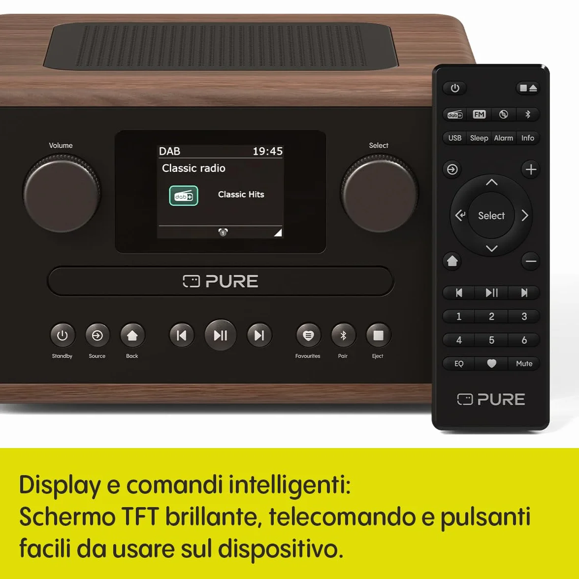 RADIO C/CD DAB+ BT CLASSIC C-D4 COFFEE BROWN/WALNU