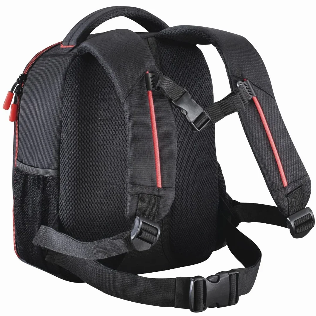 Hama Zaino per fotocamera Miami 150, nero/rosso, Nero, Viaggi