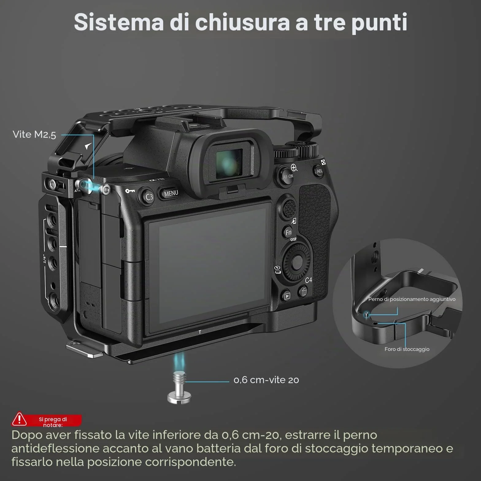 (Versione Aggiornata) SMALLRIG Cage per Sony Alpha 7R V/ 7 IV/ 7S III/ 1/ 7R IV - 3667C