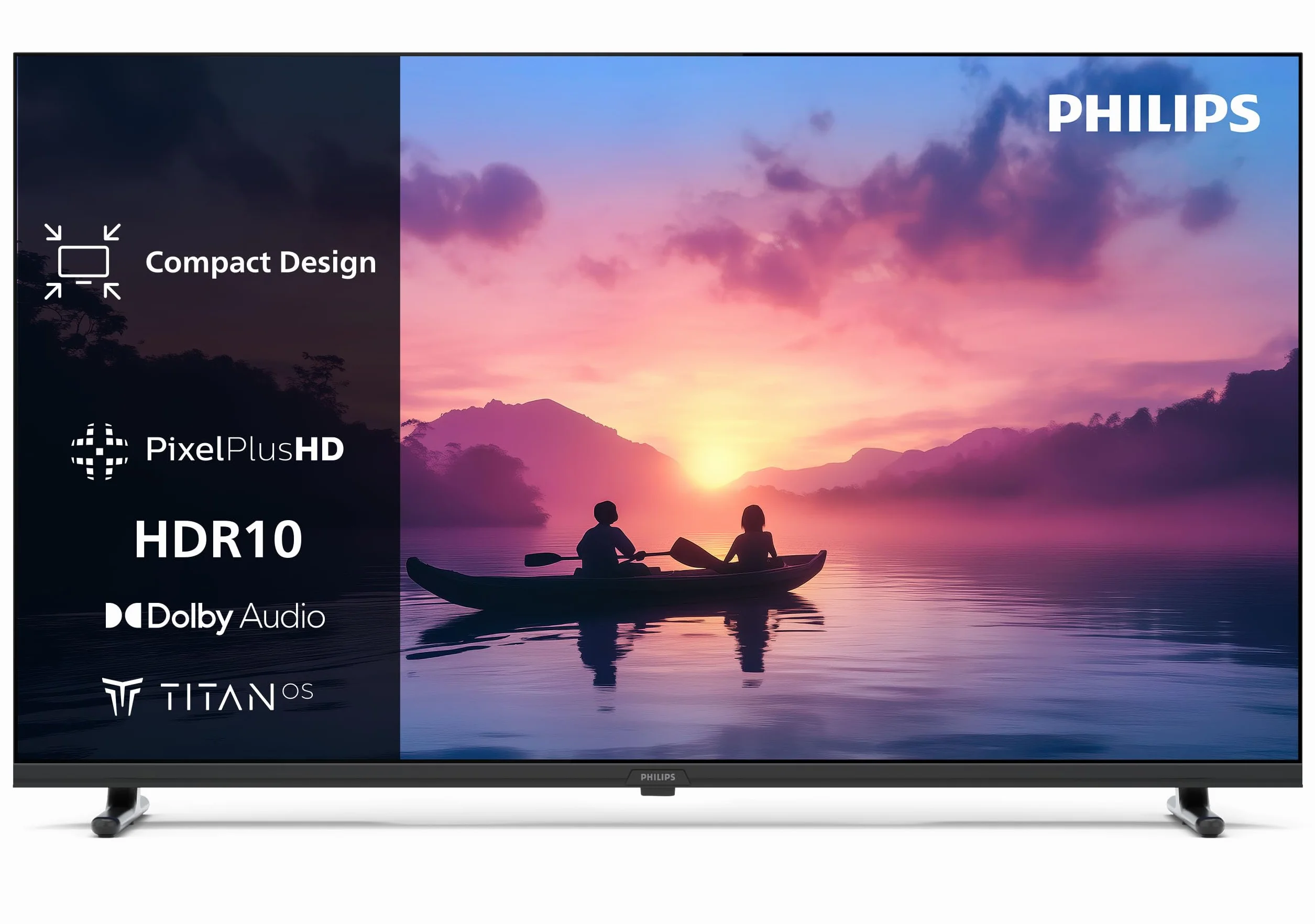 Philips 32PHS6000 2K HD LED Smart TV - Display 32’’ con Pixel Plus, piattaforma Titan OS e Dolby Digital Sound - Funziona con Alexa e Google Voice Assistant