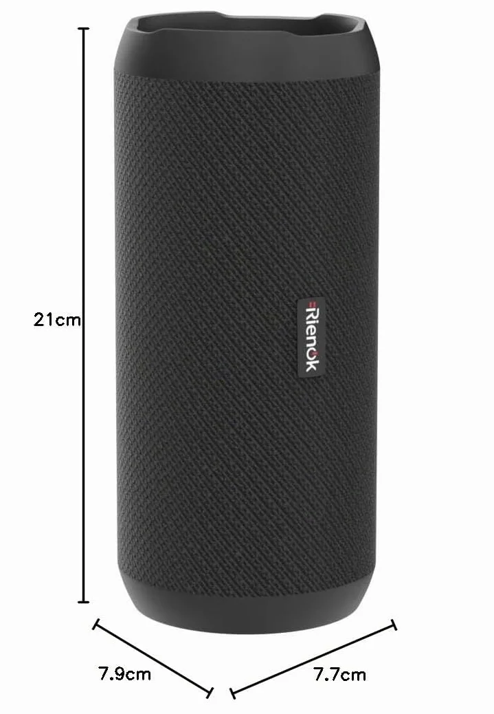 RIENOK Cassa Bluetooth Portatile Potente 30W IPX7 Impermeabile Altoparlante Bluetooth, Bassi Potenti, Luce LED, AUX & Micro SD