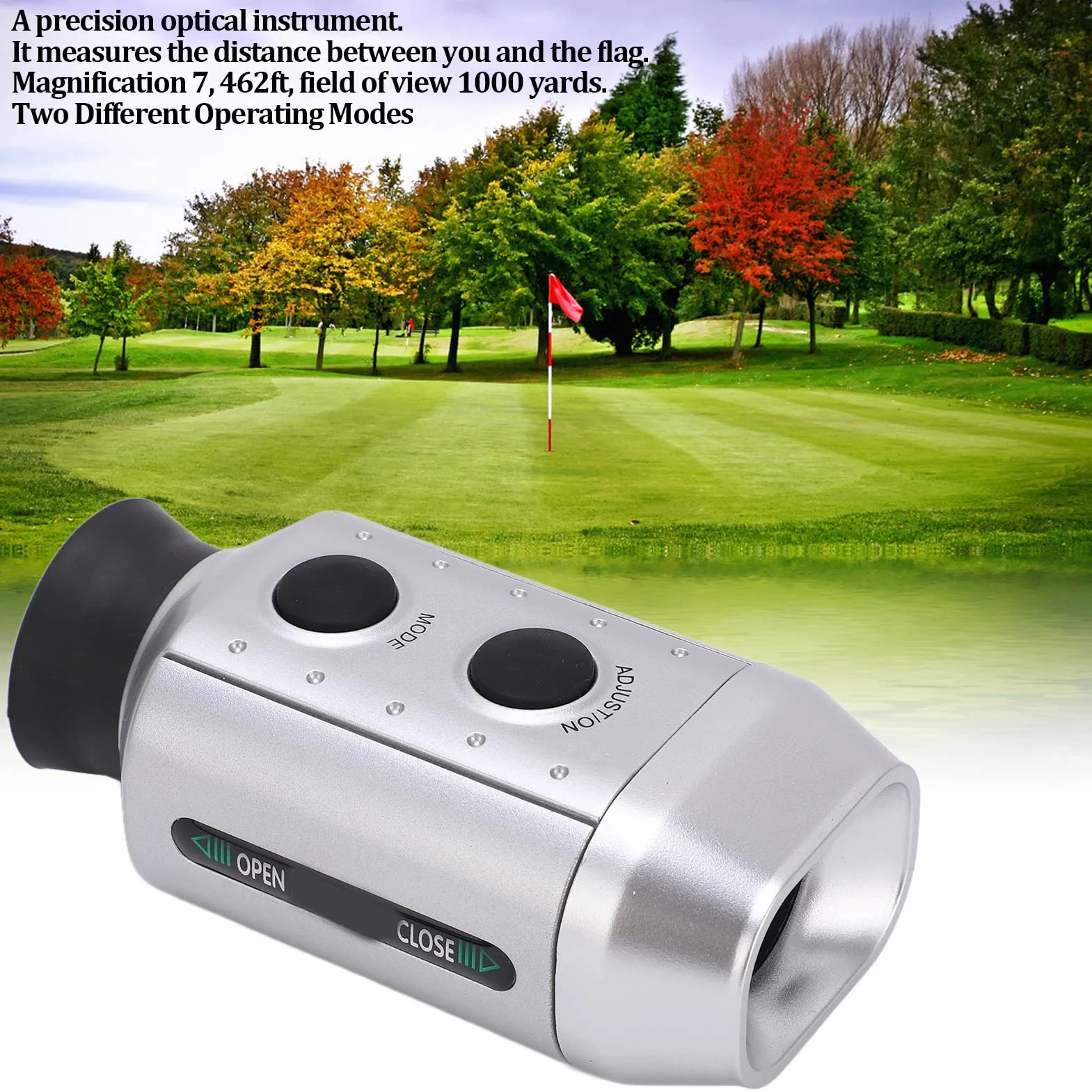 Telemetro da , Ingrandimento 7X Telemetro Laser Portatile da 1000 Iarde, Telemetro Laser con Blocco Bandiera con Custodia per , Caccia, Ingegneria Energetica, Alpinismo