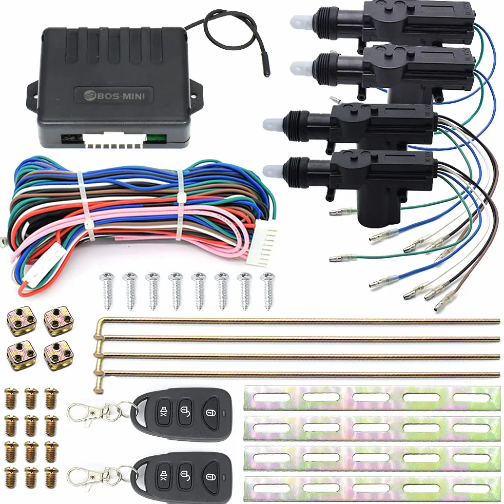 XUKEY Chiusura Centralizzata Universale per Auto, Sistema Keyless Entry con 2 Telecomandi, Serratura per Auto con Chiusura Centralizzata, Set di Conversione per Auto