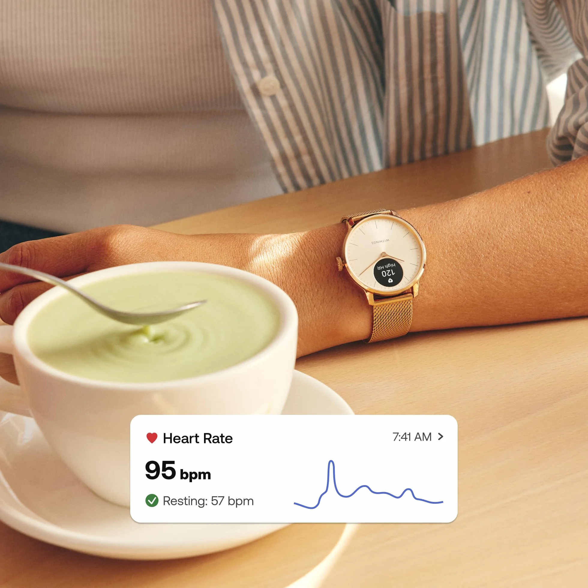 Withings ScanWatch Light - Smart Watch ibrido con monitoraggio della frequenza cardiaca, fitness tracker, monitoraggio del ciclo, monitoraggio del sonno